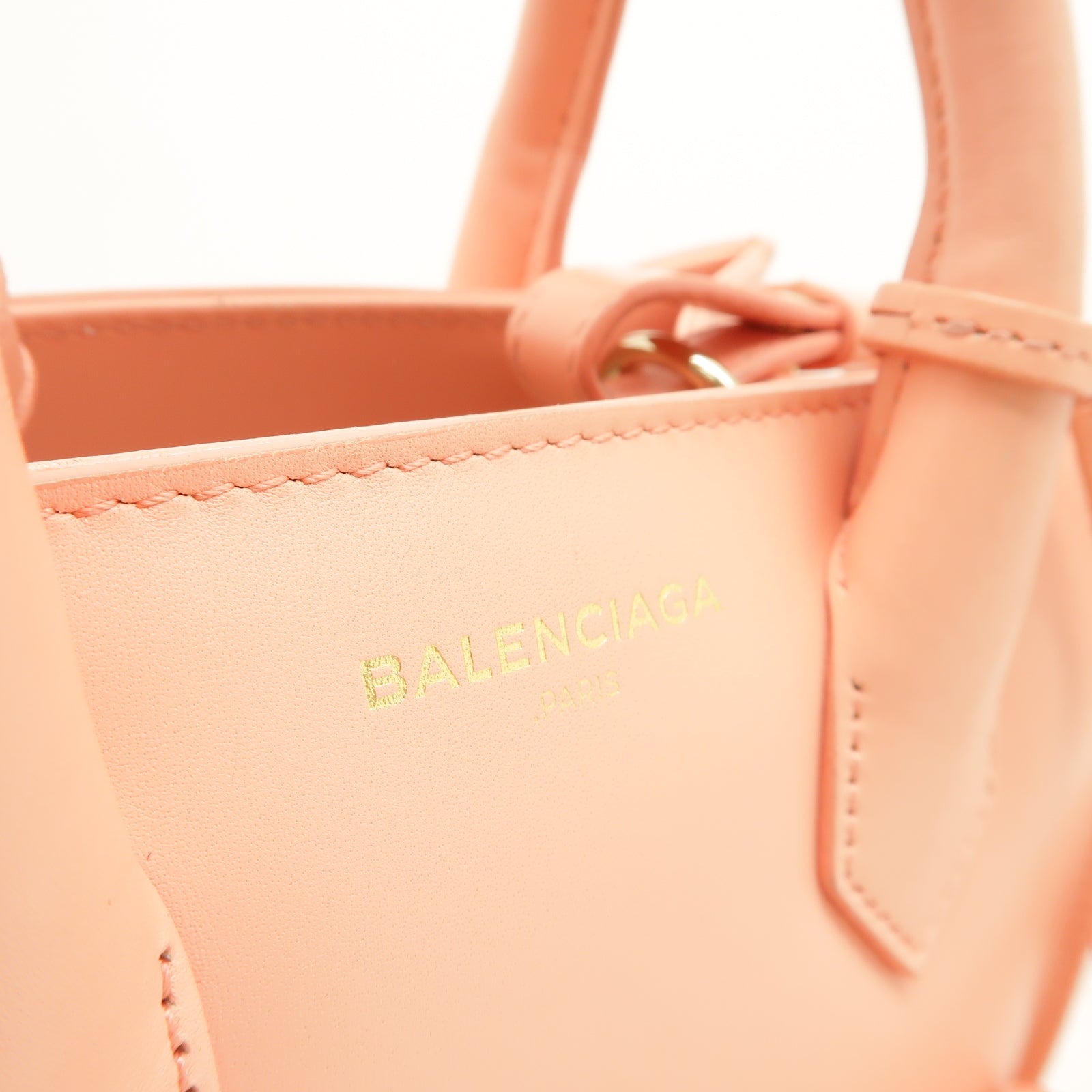 BALENCIAGA 【激減優惠】牛皮皮革Mini Padlock All Afternoon金扣手挽肩背兩用袋粉紅色