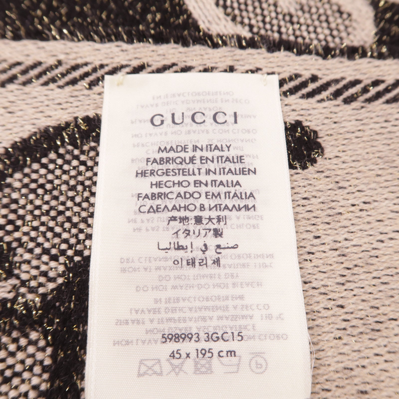 GUCCI 羊毛Scarf 45x195圍巾