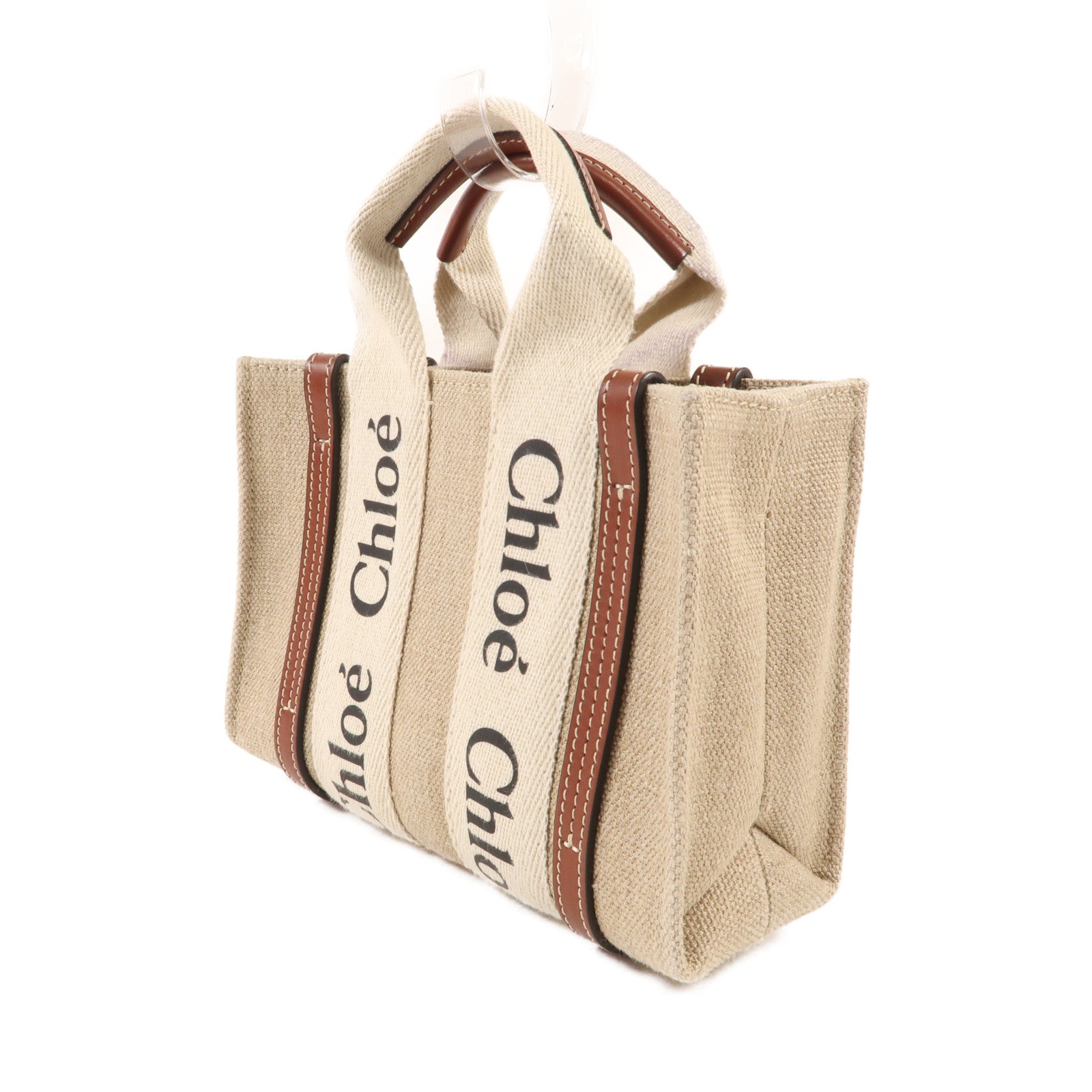 Chloe 帆布Mini Woody Tote手挽肩背兩用袋