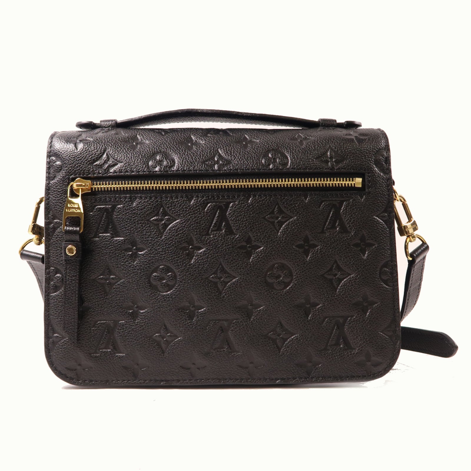 LOUIS VUITTON Monogram Empreinte Pochette Metis金扣手挽肩背兩用袋黑色