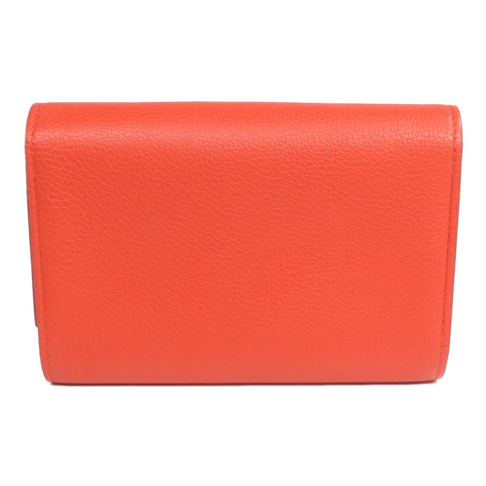 HERMES Evercolor皮革H Passant Compact Wallet錢包Rouge Tomate