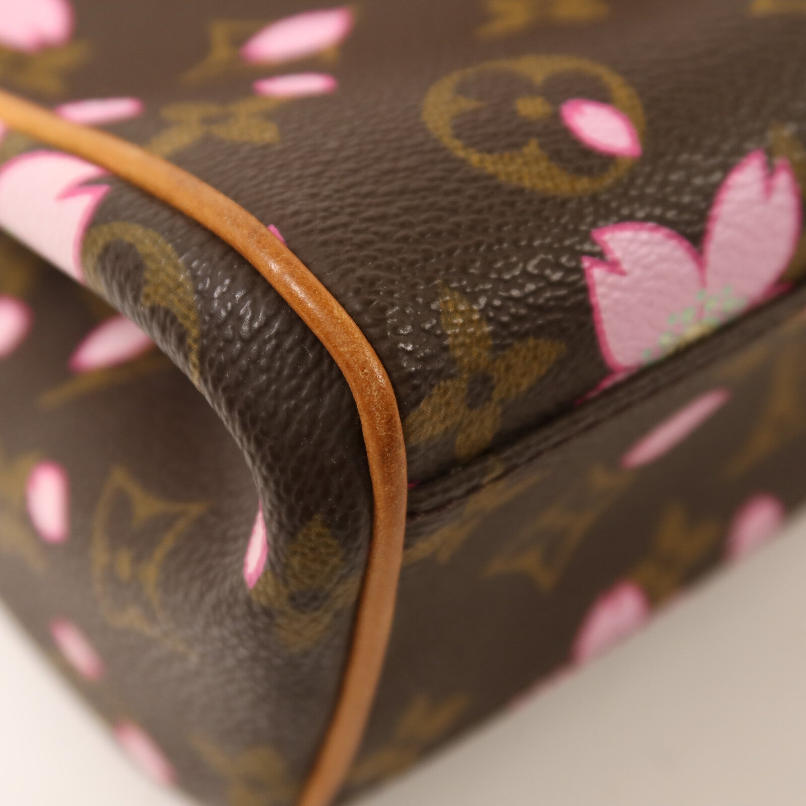 LOUIS VUITTON Monogram LV x TM Cherry Blossom Sac Retro PM金扣手挽袋