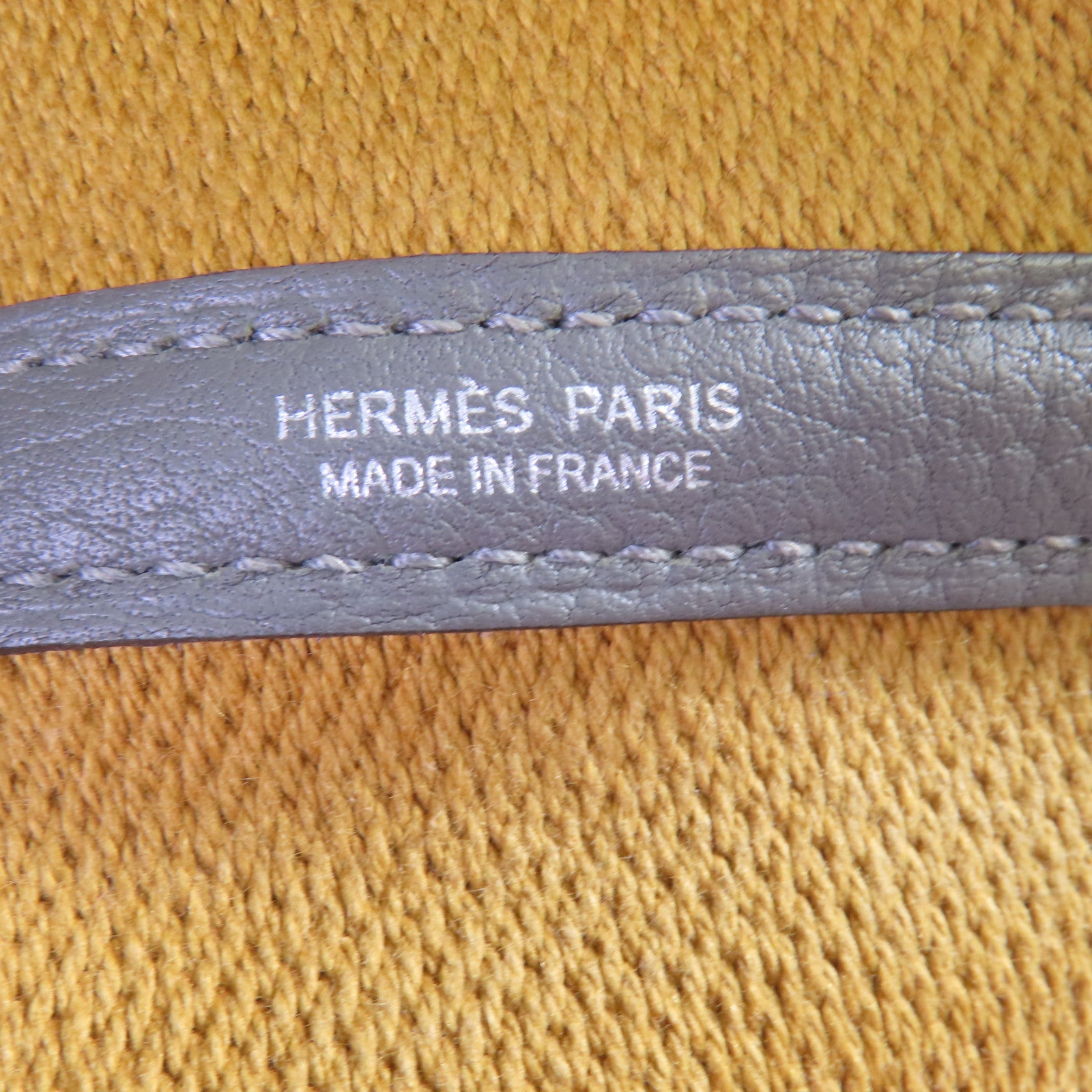 HERMES 【激減優惠】帆布GardenParty PM銀扣手挽袋