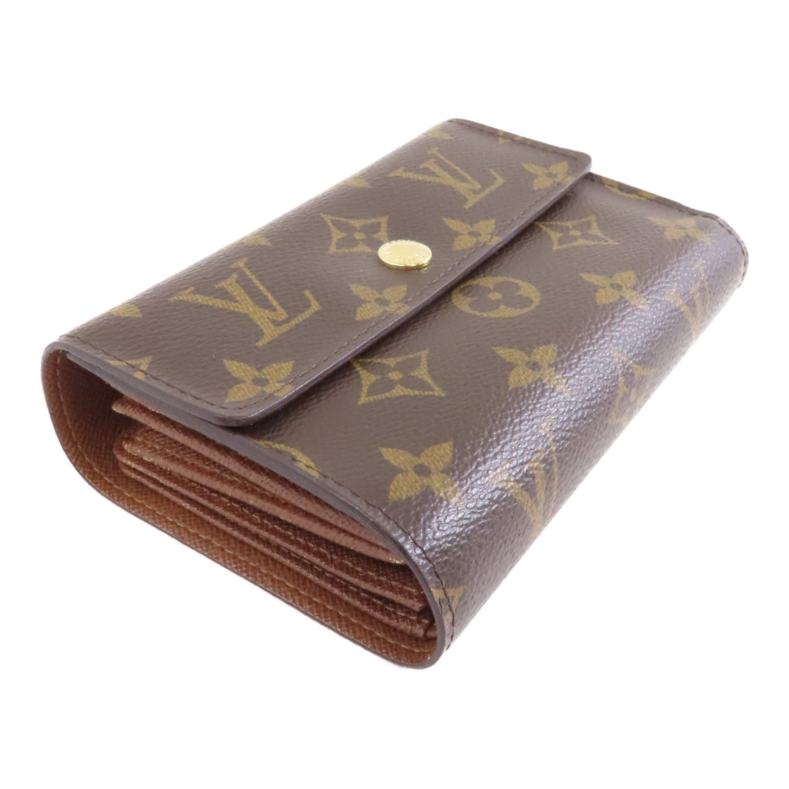 LOUIS VUITTON Monogram Alexandra Wallet金扣錢包棕色