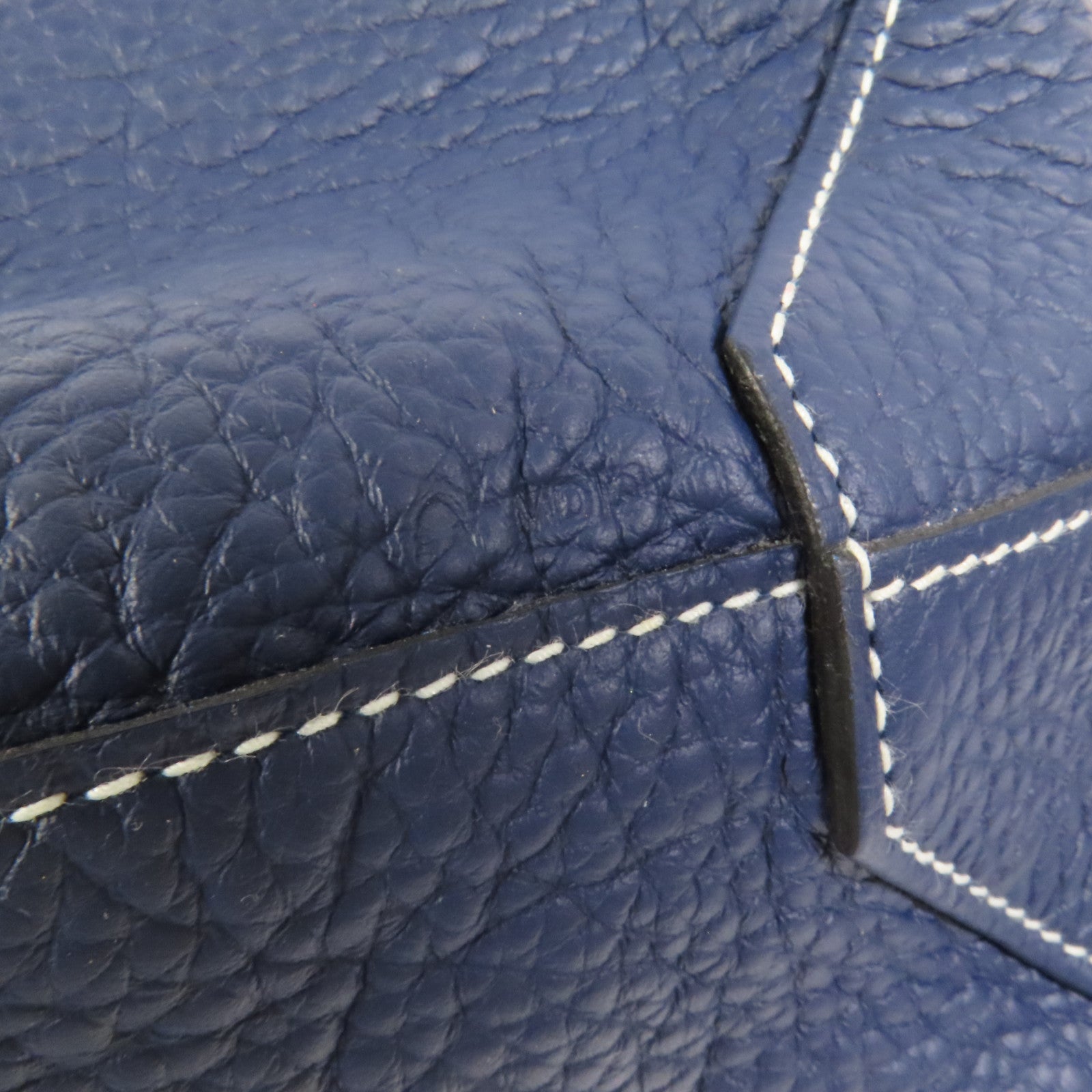 HERMES Clemence皮革Double Sens肩背袋Bleu Nuit