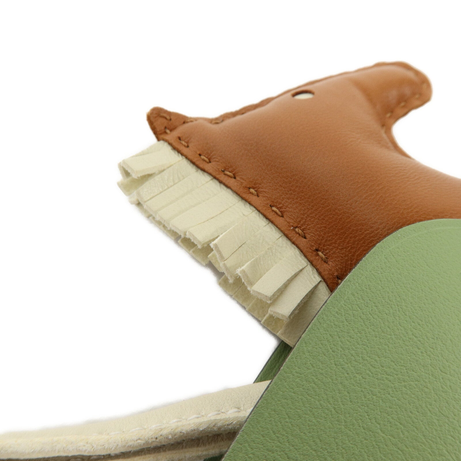 HERMES Milo/Swift皮革Rodeo Pegase MM掛飾Vert Criquet/Nata/Gold