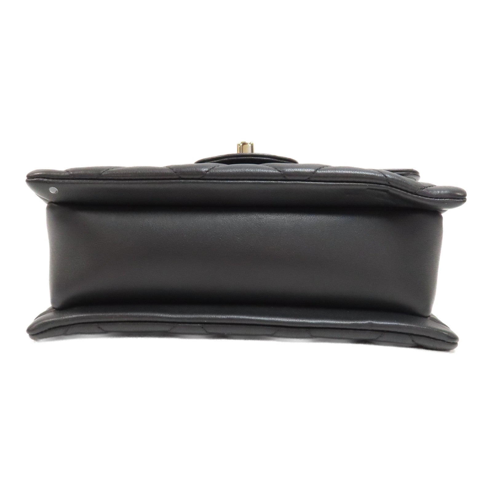 CHANEL 菱格Caviar皮革Chain Shoulder Bag銀扣鏈帶肩背袋黑色