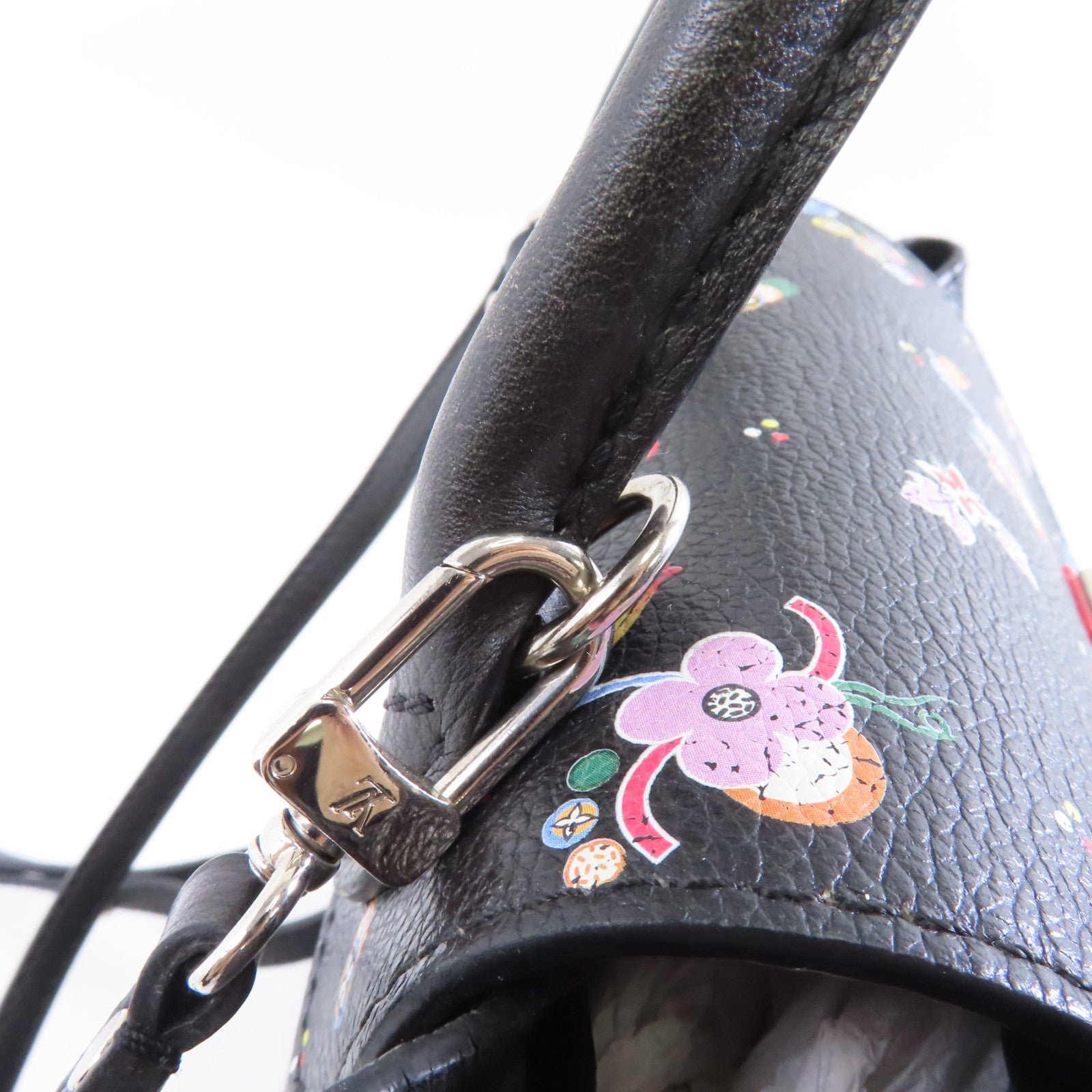 LOUIS VUITTON 牛皮皮革Lock Me Backpack Mini銀扣背包背包