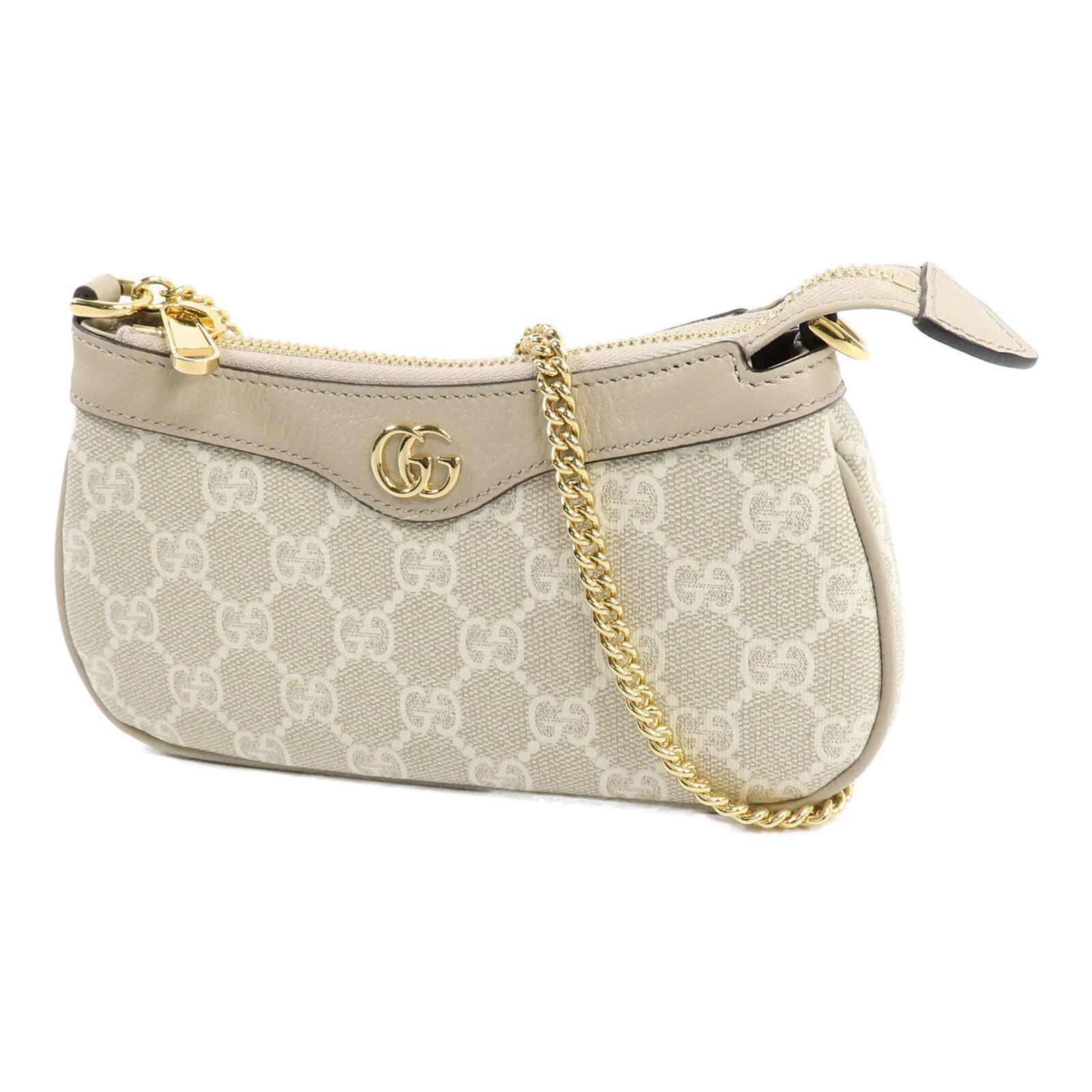 GUCCI 塗層帆布Ophidia Mini Bag鏈帶肩背袋