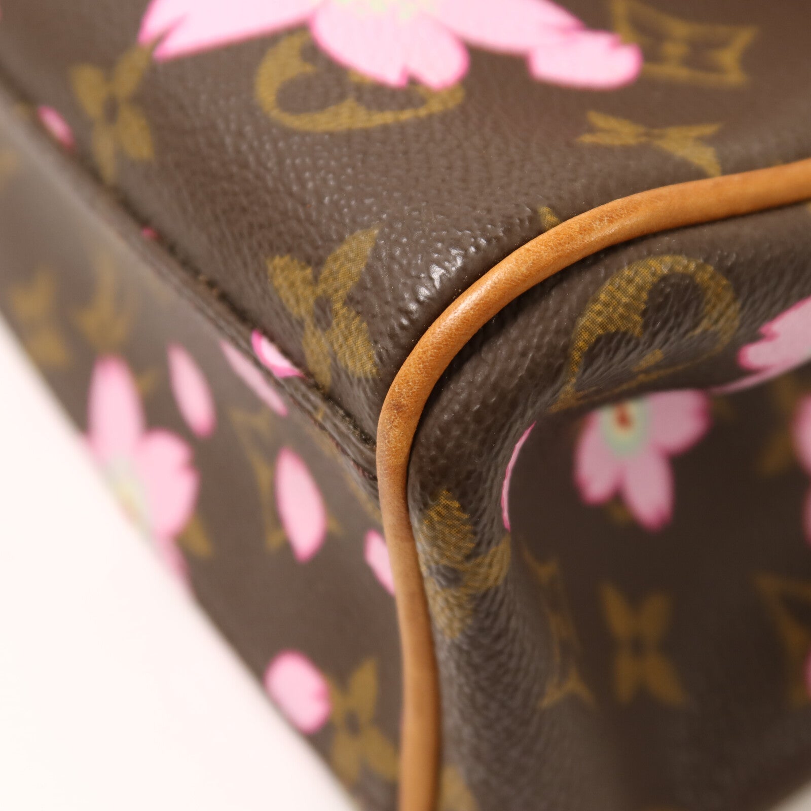 LOUIS VUITTON Monogram LV x TM Cherry Blossom Sac Retro PM金扣手挽袋