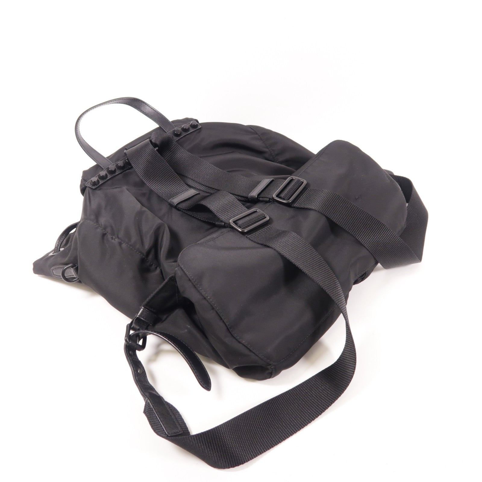 PRADA 尼龍Backpack銀扣背包