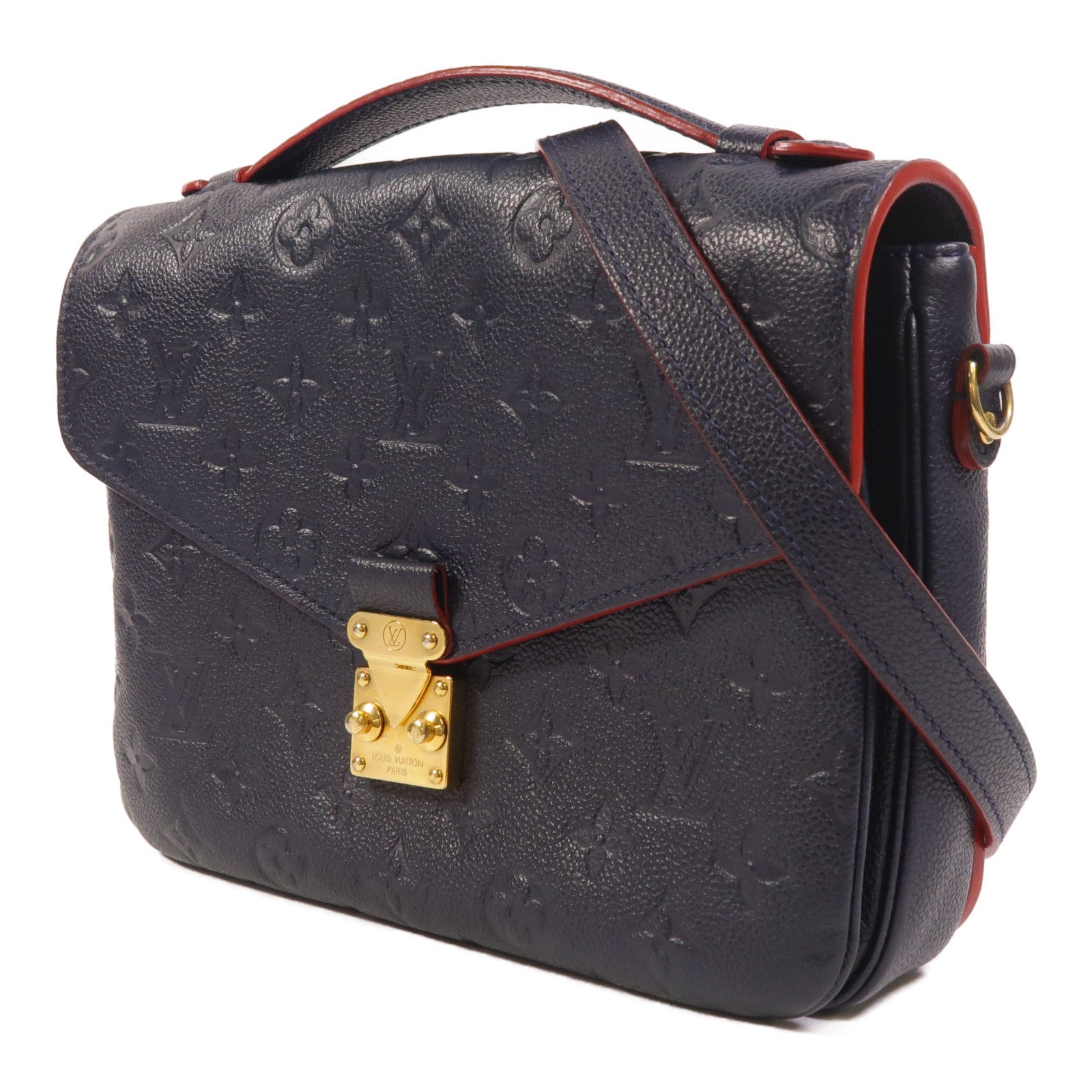 LOUIS VUITTON Monogram Empreinte Pochette Metis金扣手挽肩背兩用袋