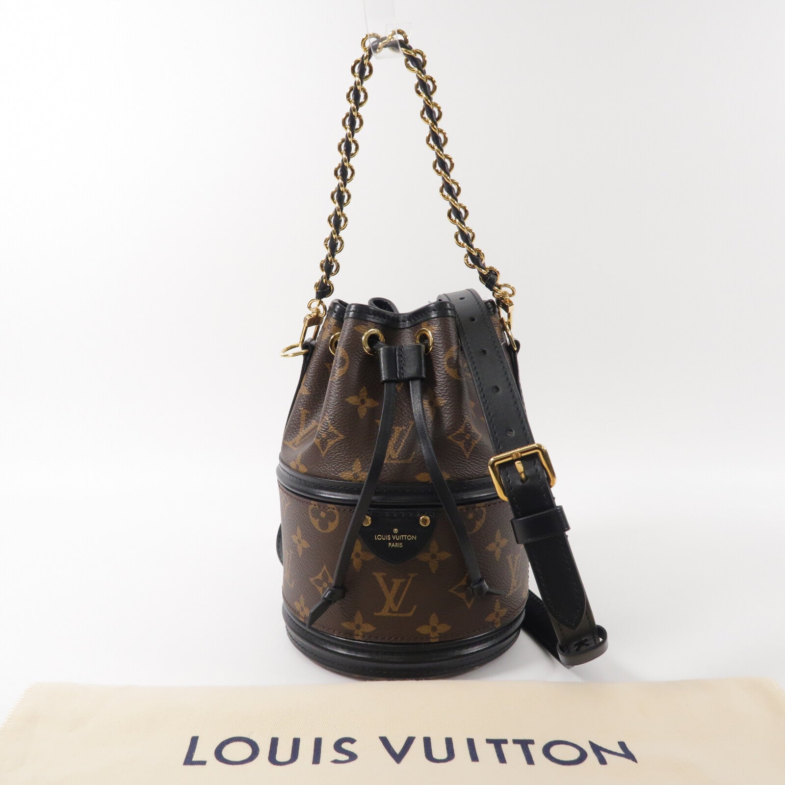 LOUIS VUITTON Monogram/牛皮皮革Canoe手挽肩背兩用袋