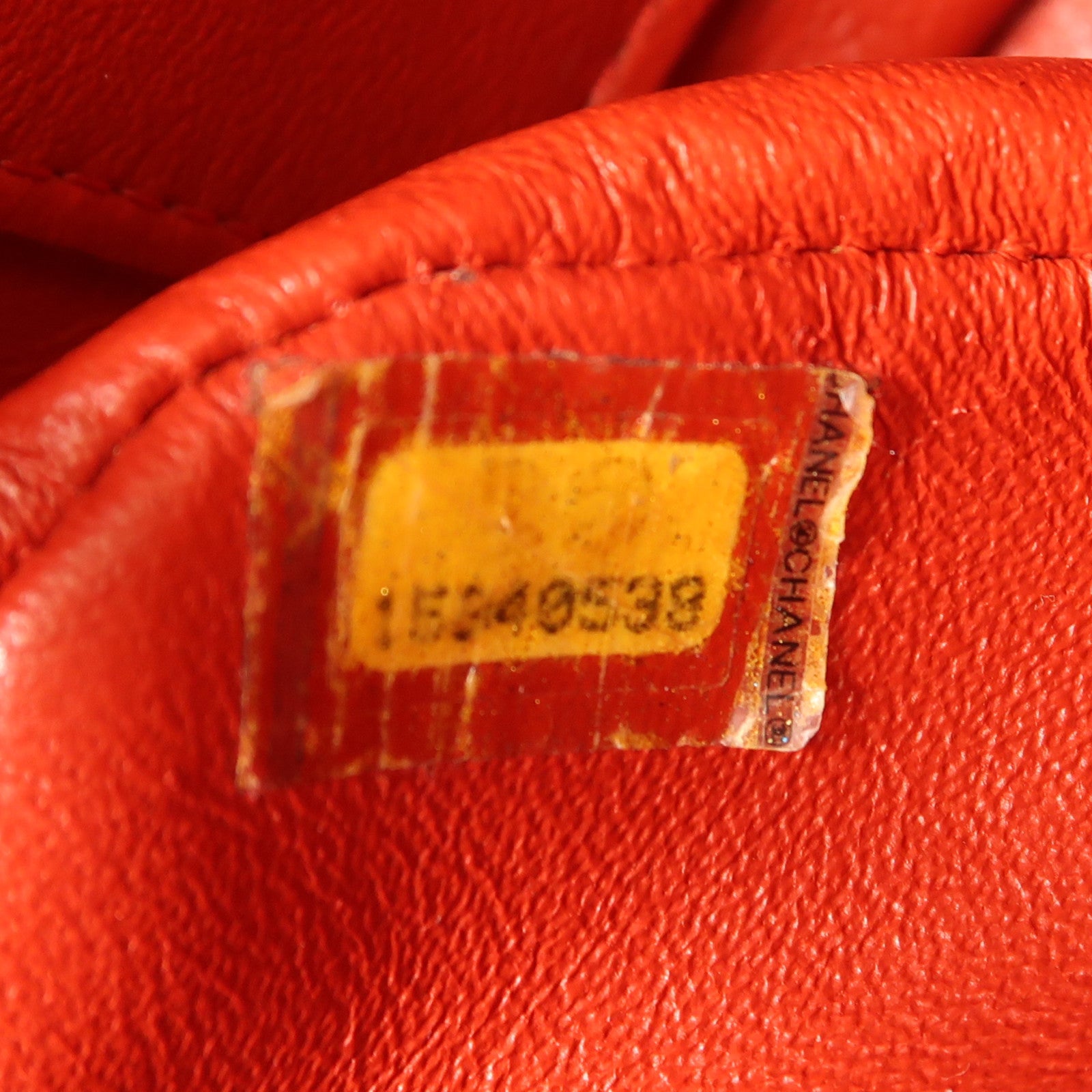 CHANEL CC SHW Chain Shoulder Bag Lambskin Leather Red