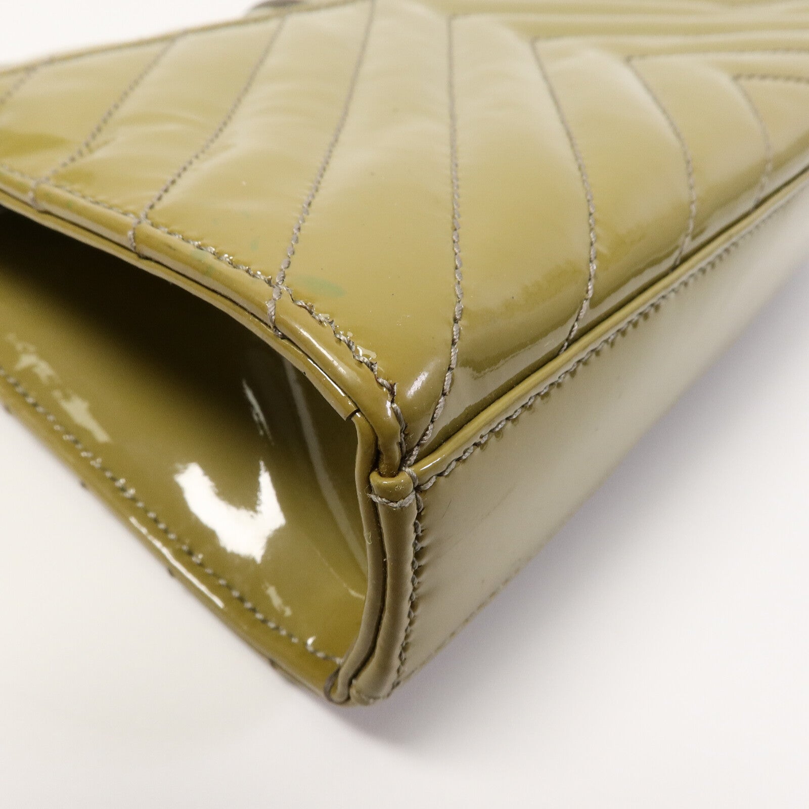 YVES SAINT LAURENT 漆皮皮革Shoulder Bag鏈帶肩背袋