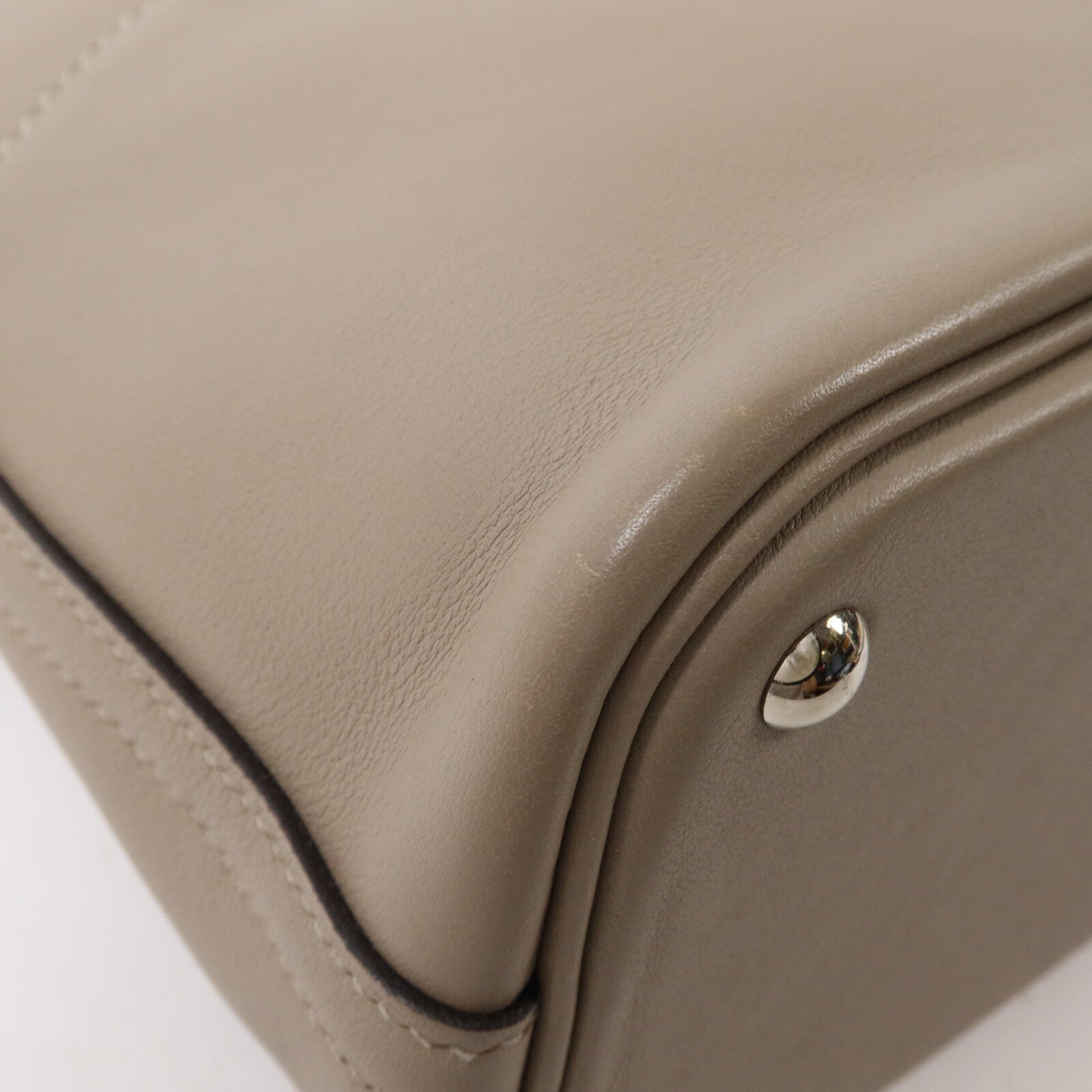 HERMES Swift皮革Bolide 27手挽肩背兩用袋Gris Tourterelle