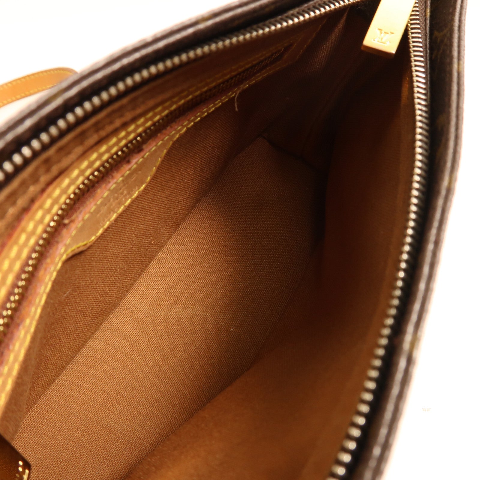 LOUIS VUITTON Monogram Trotteur金扣肩背袋棕色