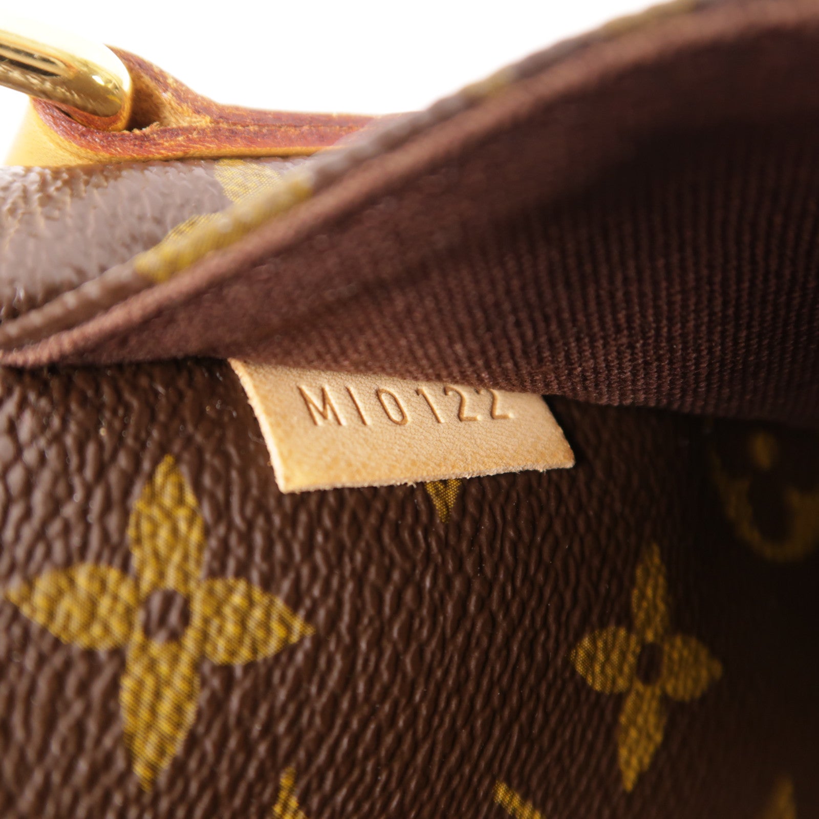 LOUIS VUITTON Monogram Menilmontant MM金扣肩背袋棕色