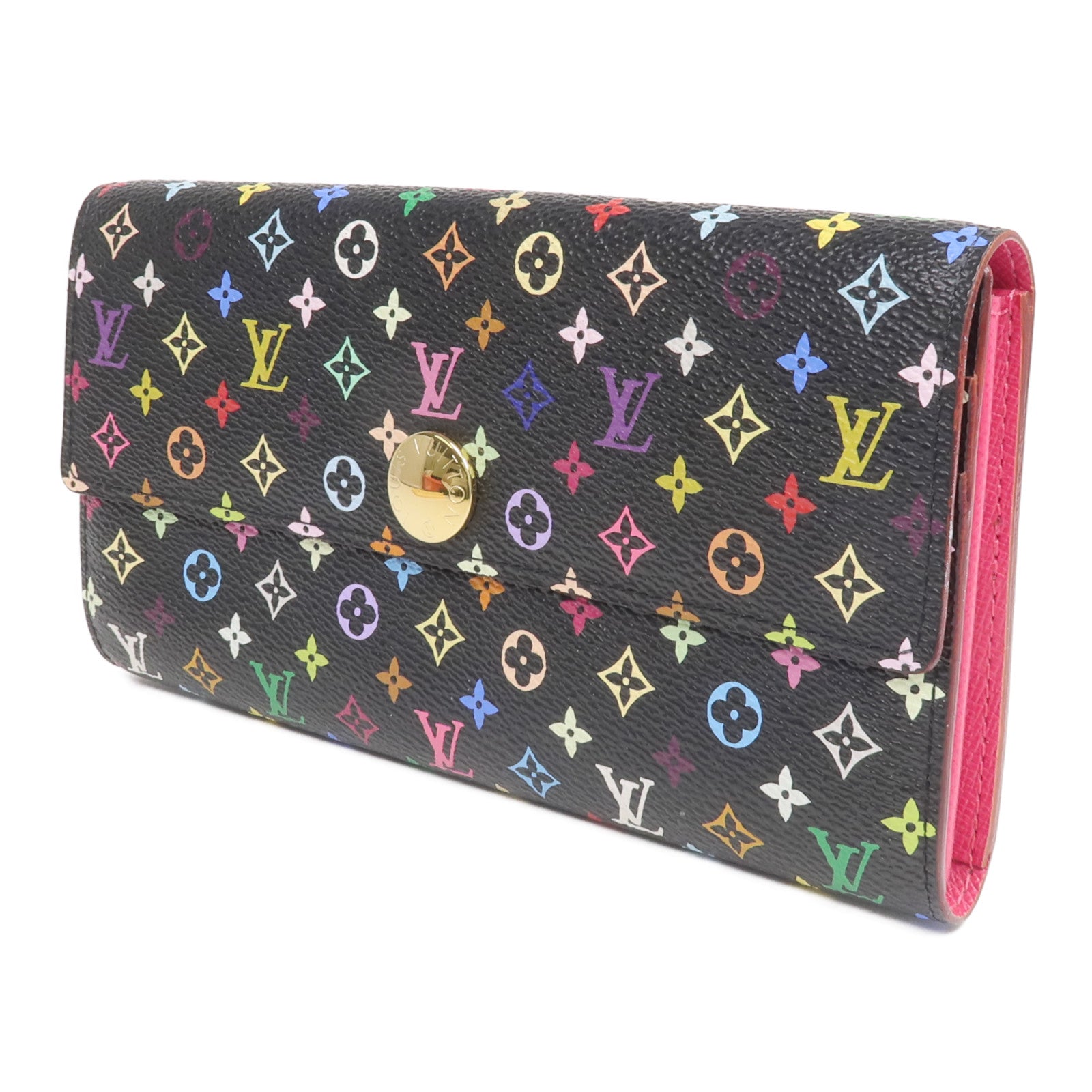 LOUIS VUITTON Monogram Multicolore Portefeuille Sarah Wallet金扣長錢包
