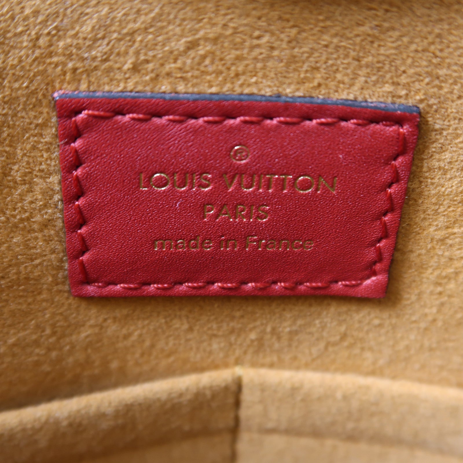 LOUIS VUITTON Monogram Tuileries金扣手挽肩背兩用袋啡色/紅色