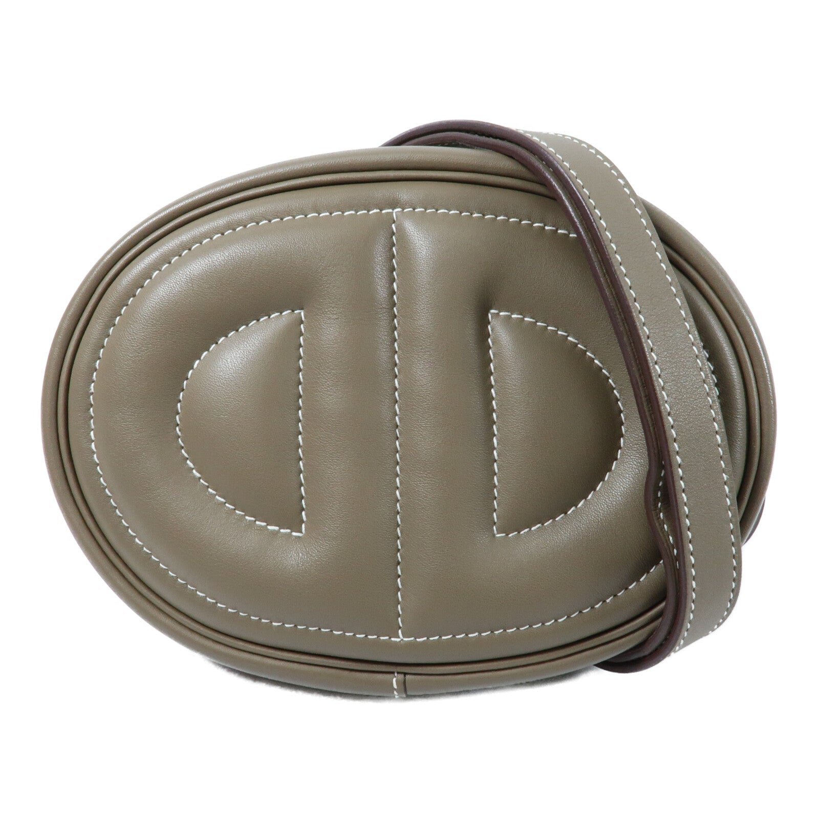 HERMES Swift皮革In The Loop Belt Bag銀扣肩背袋Etoupe