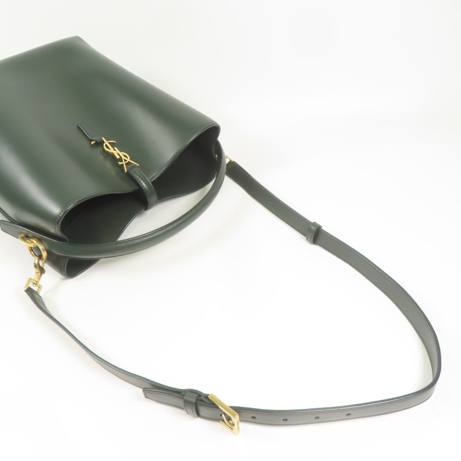 SAINT LAURENT 牛皮皮革Le 37金扣肩背袋
