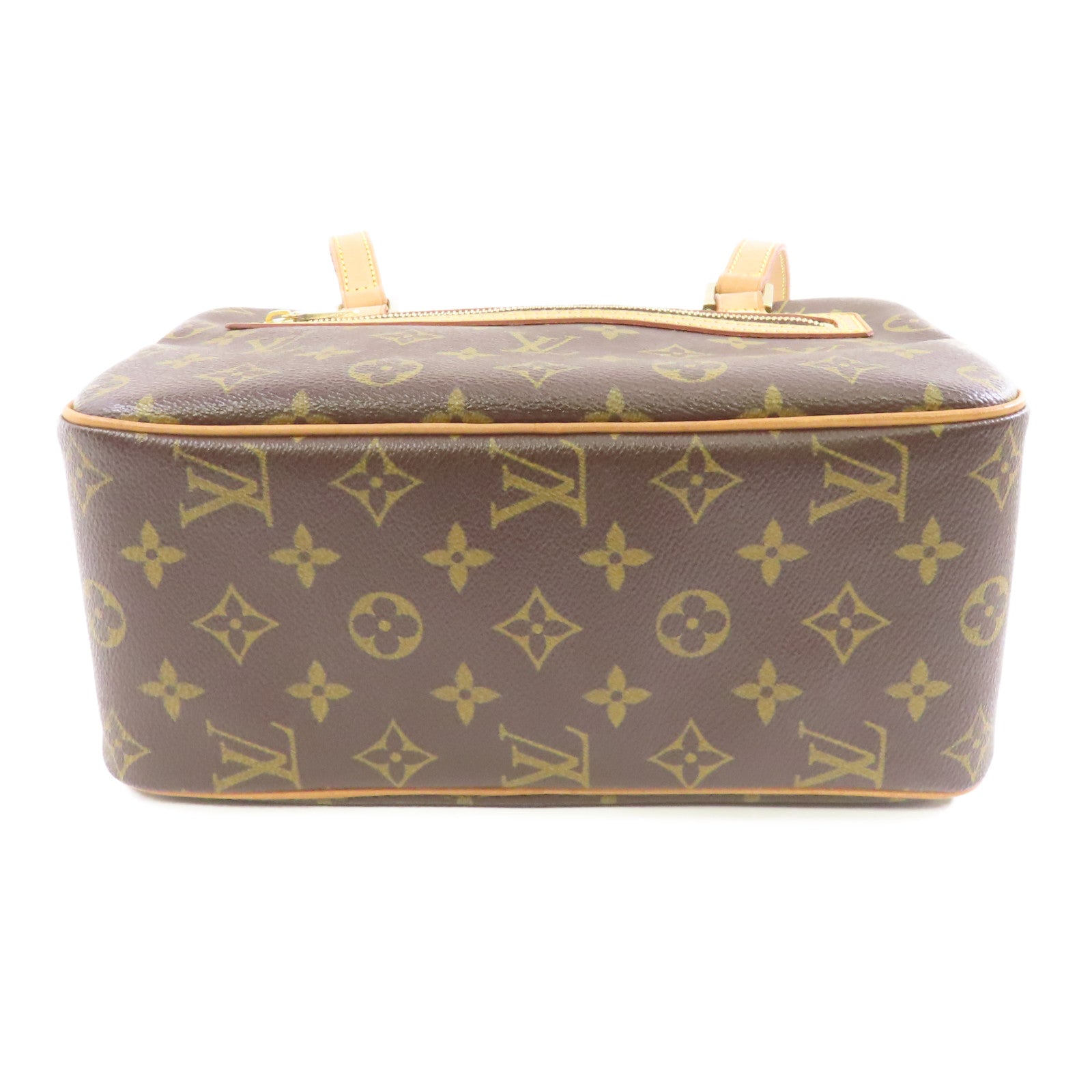LOUIS VUITTON Monogram Cite MM金扣肩背袋棕色