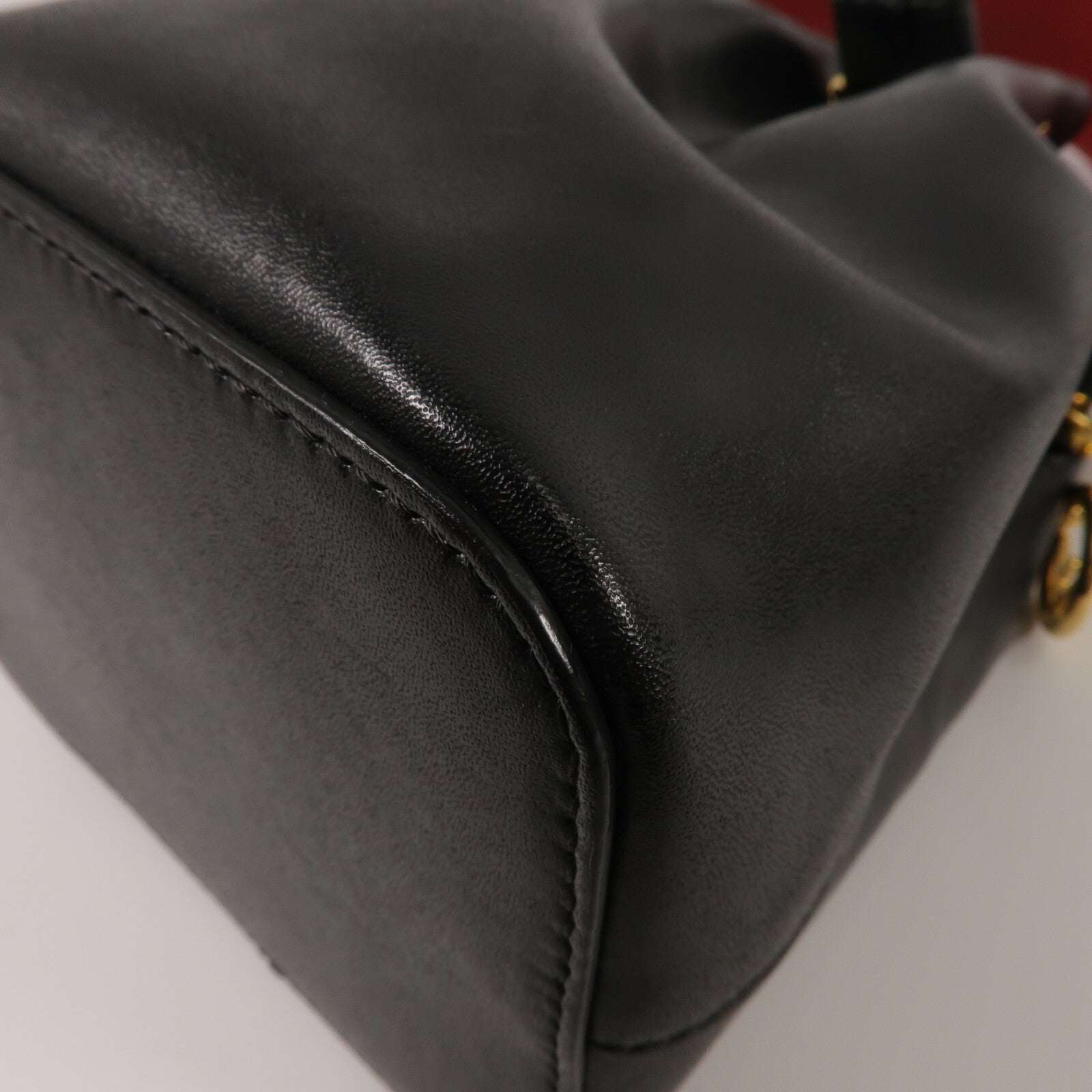 FENDI 牛皮皮革Mini Mon Tresor手挽肩背兩用袋