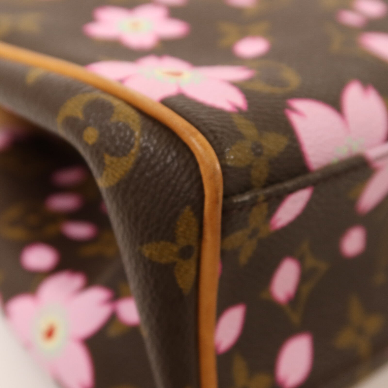 LOUIS VUITTON Monogram LV x TM Cherry Blossom Sac Retro PM金扣手挽袋