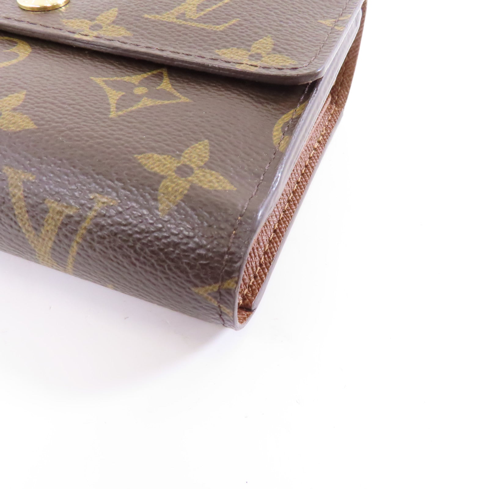LOUIS VUITTON Monogram Alexandra Wallet金扣錢包棕色