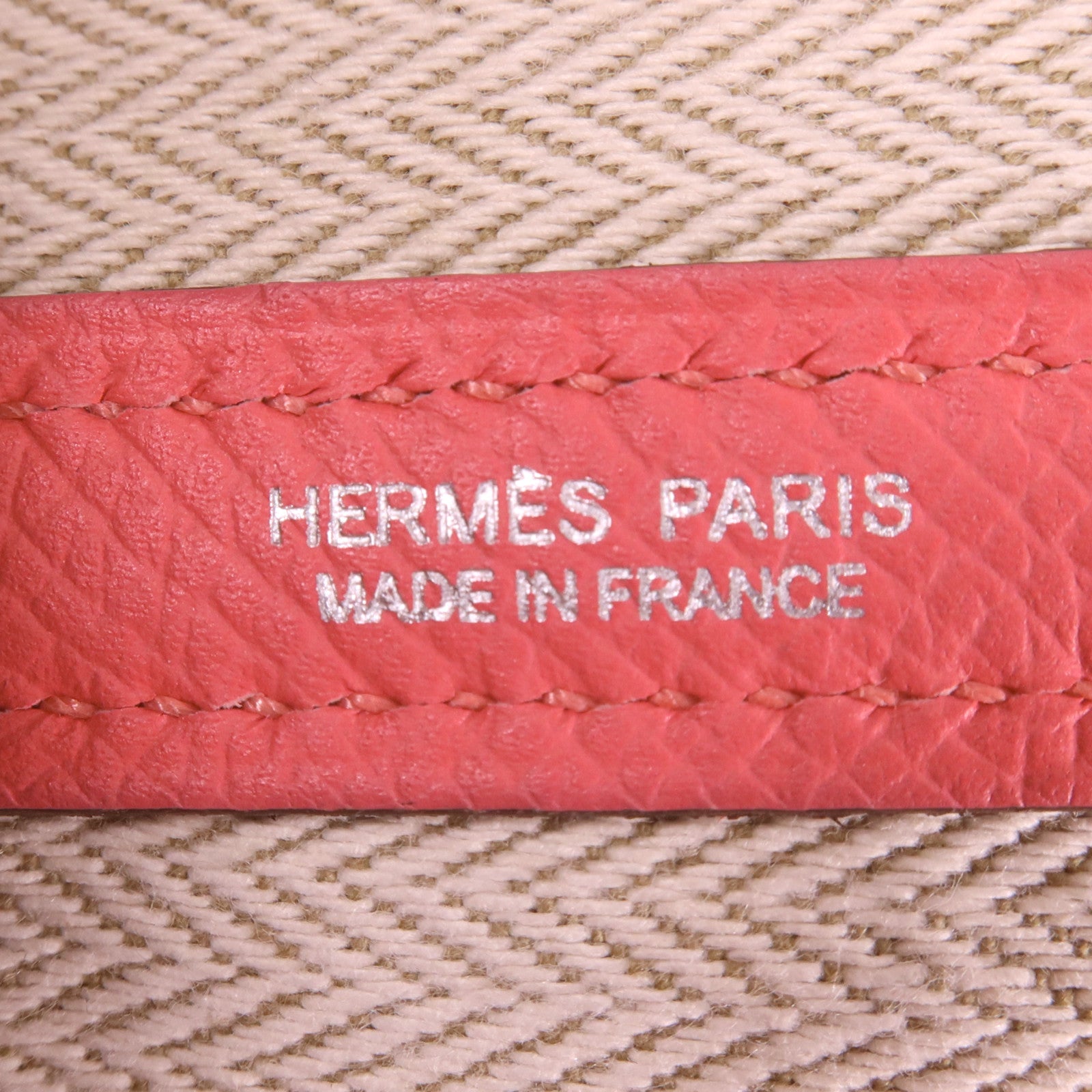 HERMES Epsom皮革Garden Party PM銀扣手挽袋Rose Azalee