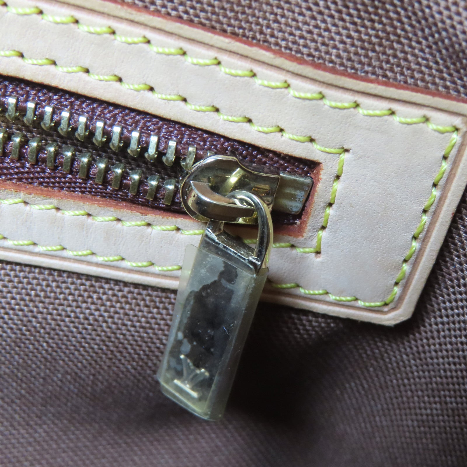 LOUIS VUITTON Monogram Cabas Piano金扣手挽袋啡色