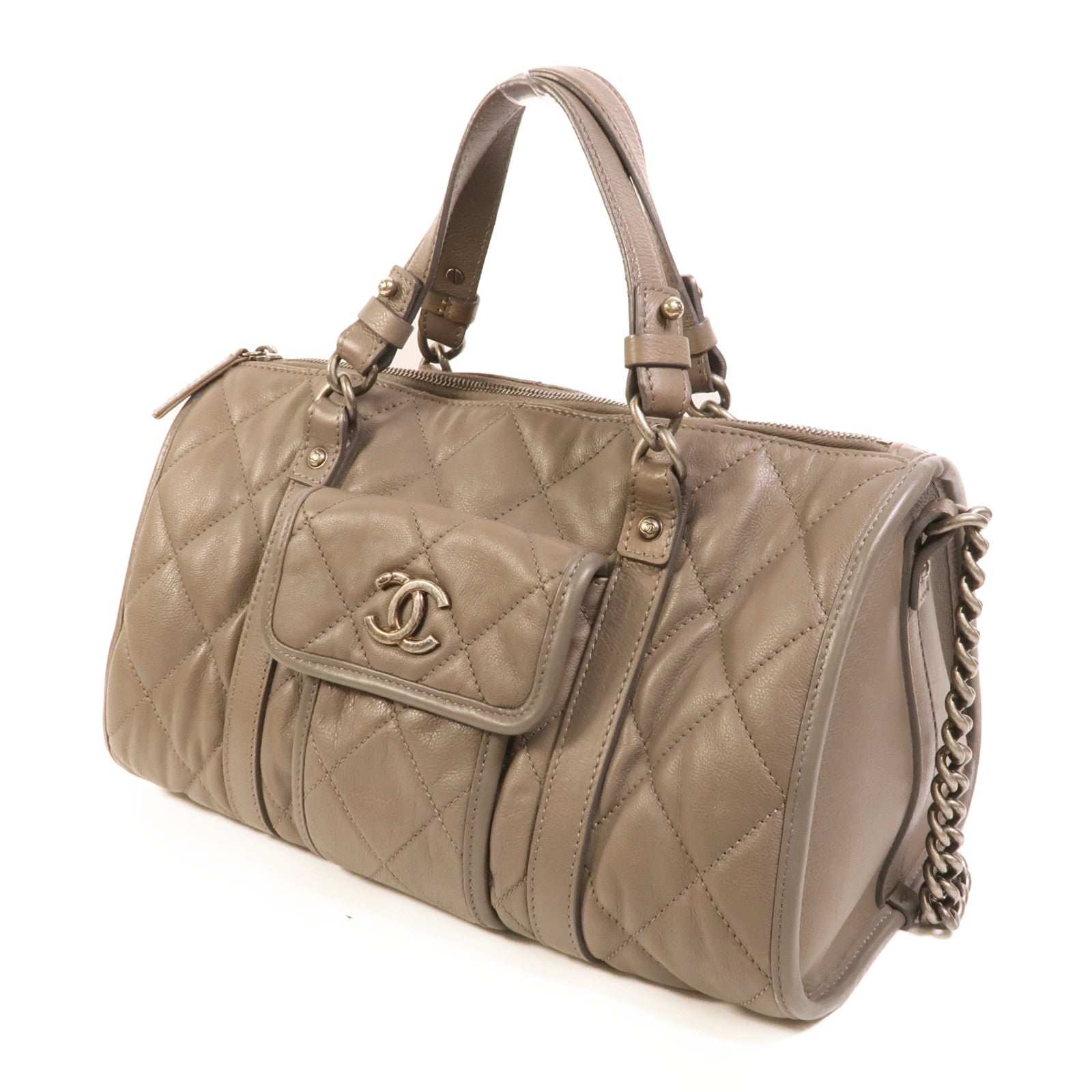 CHANEL 牛皮皮革2 Way Shoulder手挽肩背兩用袋