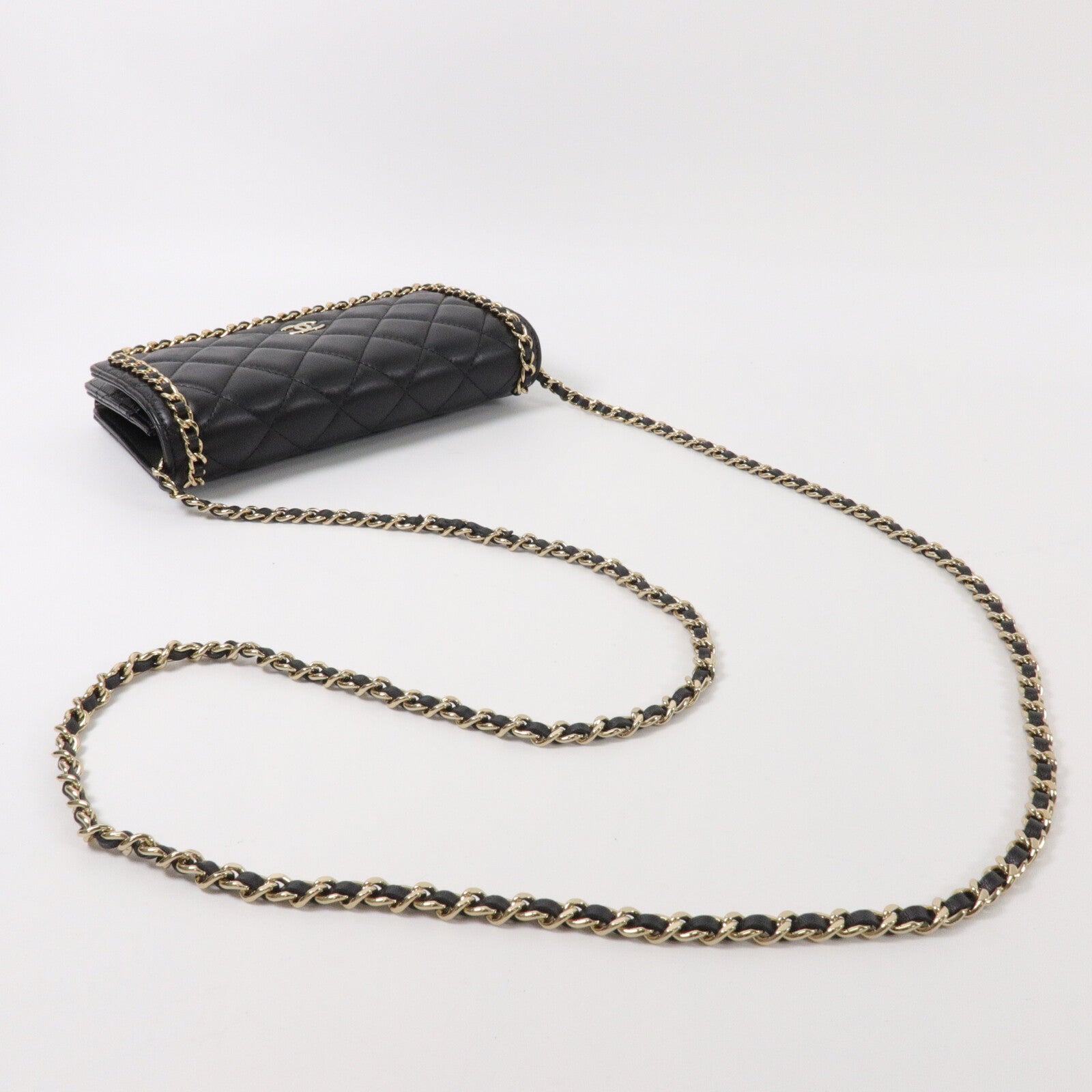 CHANEL 羊皮皮革WOC Wallet On Chain鏈帶肩背袋