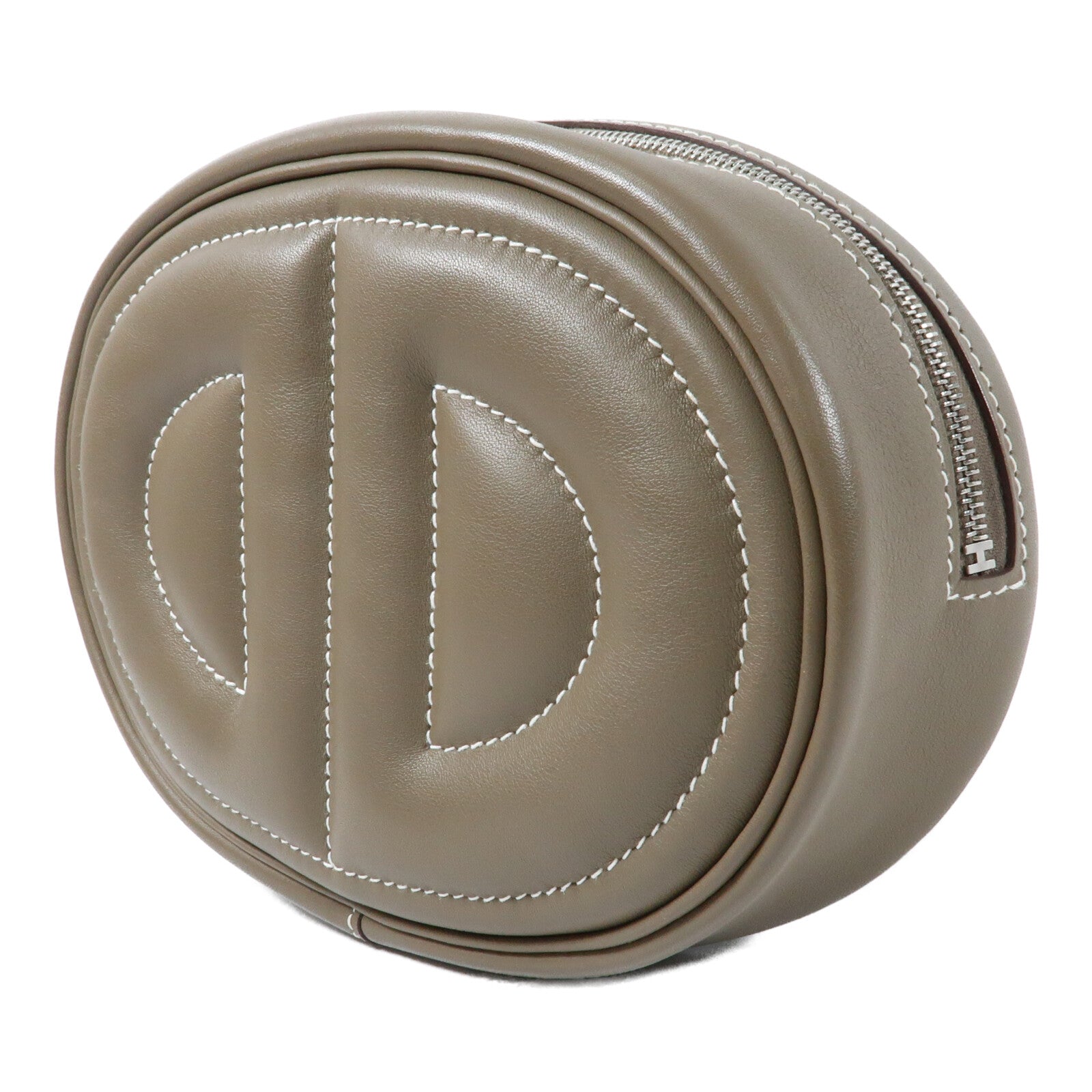 HERMES Swift皮革In The Loop Belt Bag銀扣肩背袋Etoupe