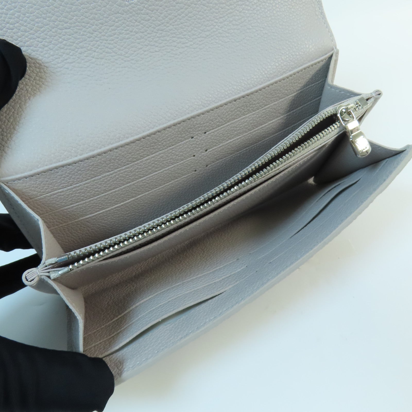 LOUIS VUITTON Monogram Empreinte Long Wallet Sarah銀扣長錢包