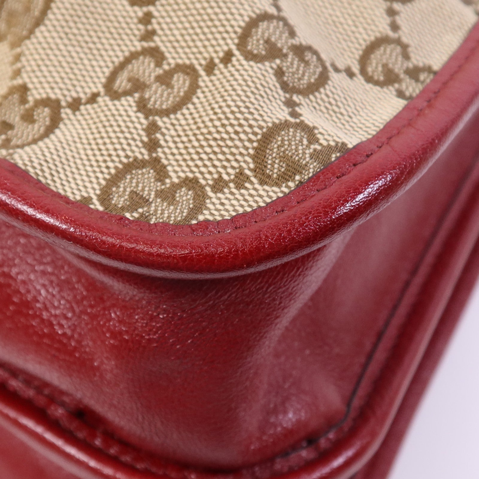 GUCCI 帆布2 Way Shoulder Bag金扣鏈帶手挽肩背兩用袋