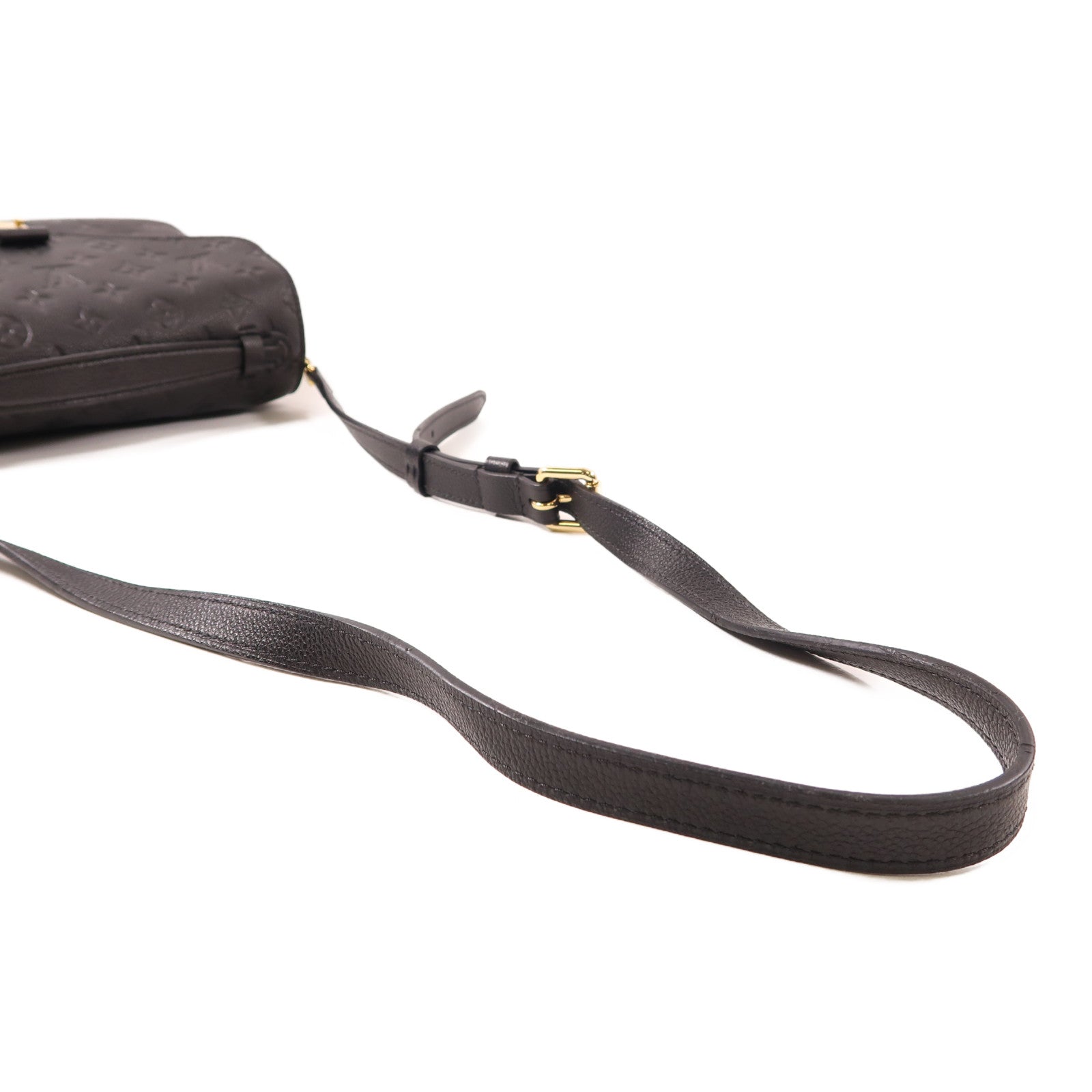 LOUIS VUITTON Monogram Empreinte Pochette Metis金扣手挽肩背兩用袋黑色