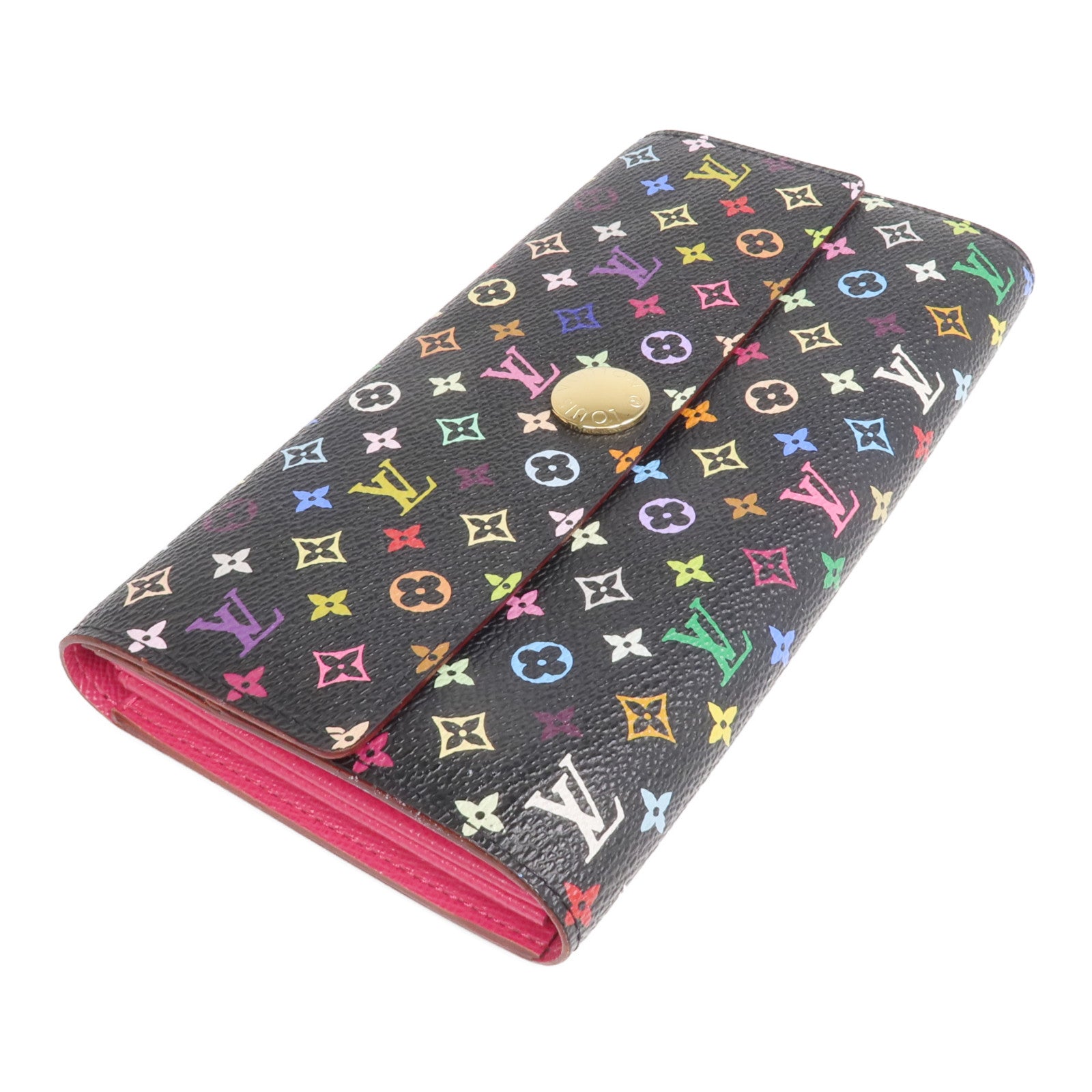 LOUIS VUITTON Monogram Multicolore Portefeuille Sarah Wallet金扣長錢包