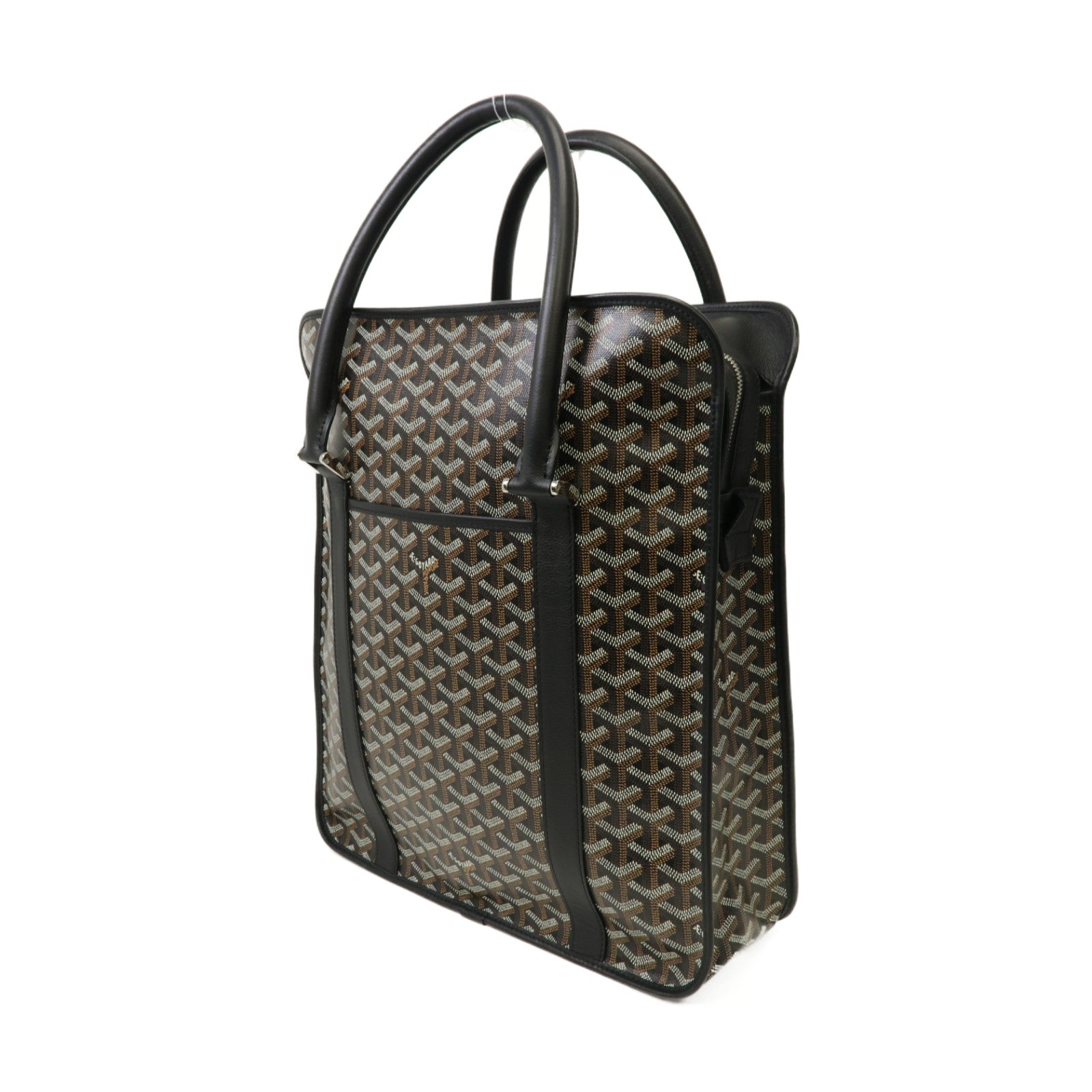 GOYARD 塗層帆布Bourgogne銀扣肩背袋啡色