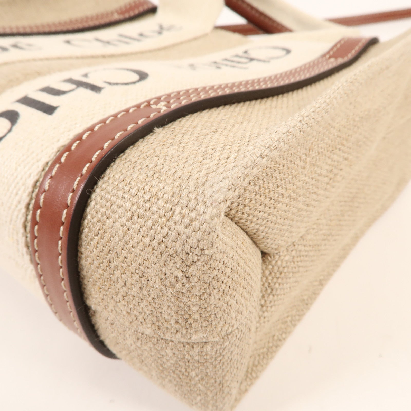 Chloe 帆布Mini Woody Tote手挽肩背兩用袋