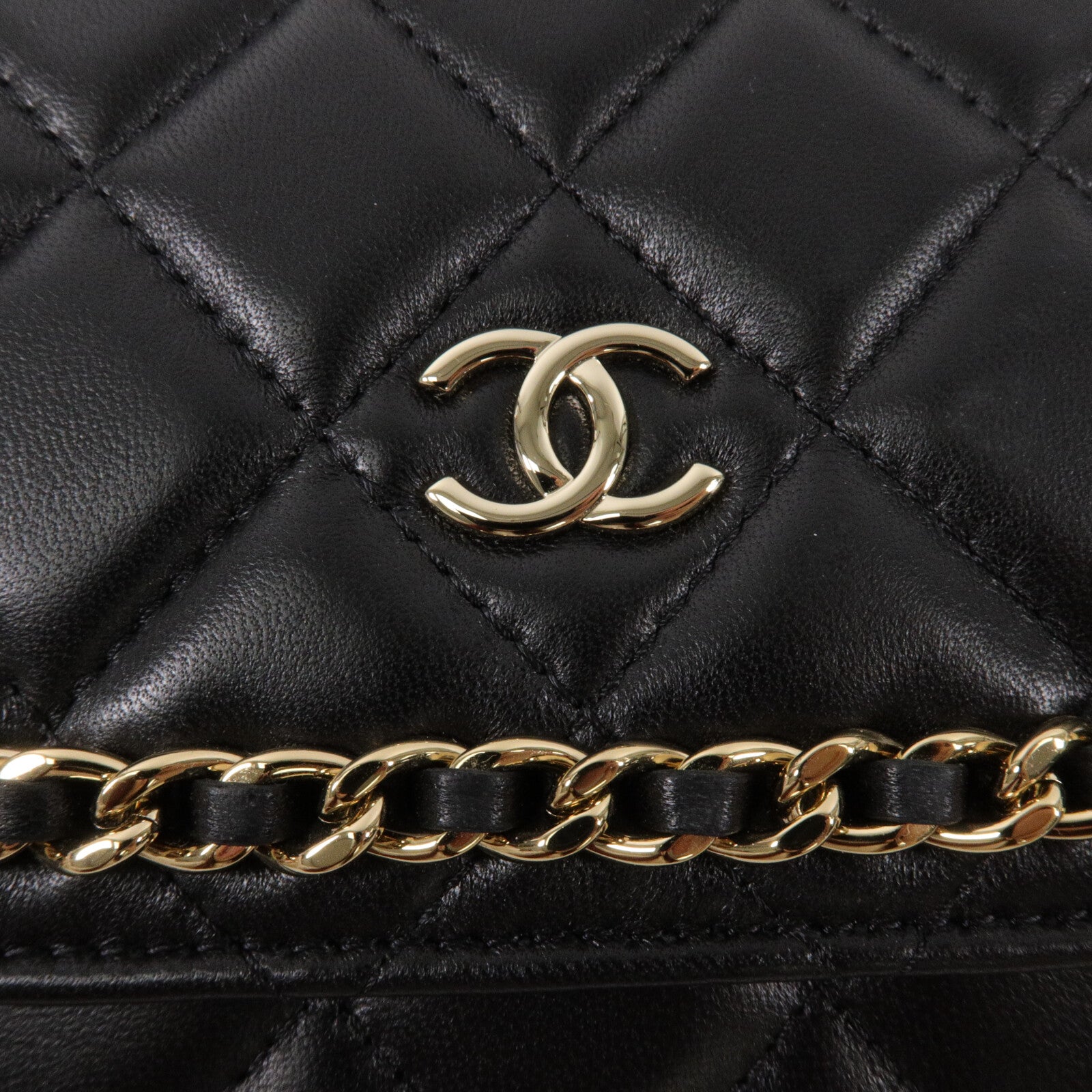 CHANEL 羊皮皮革WOC Wallet On Chain鏈帶肩背袋