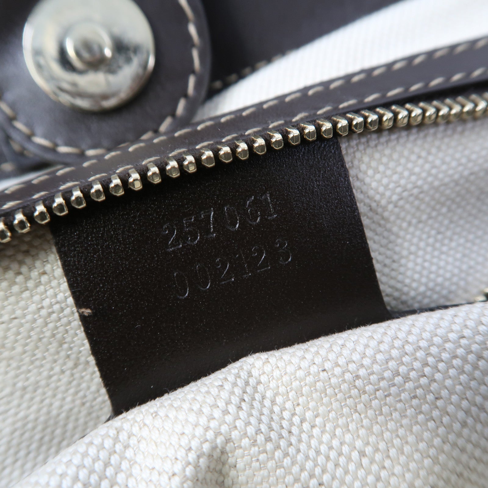 GUCCI 帆布Gucci Tote Bag金扣手挽袋啡色