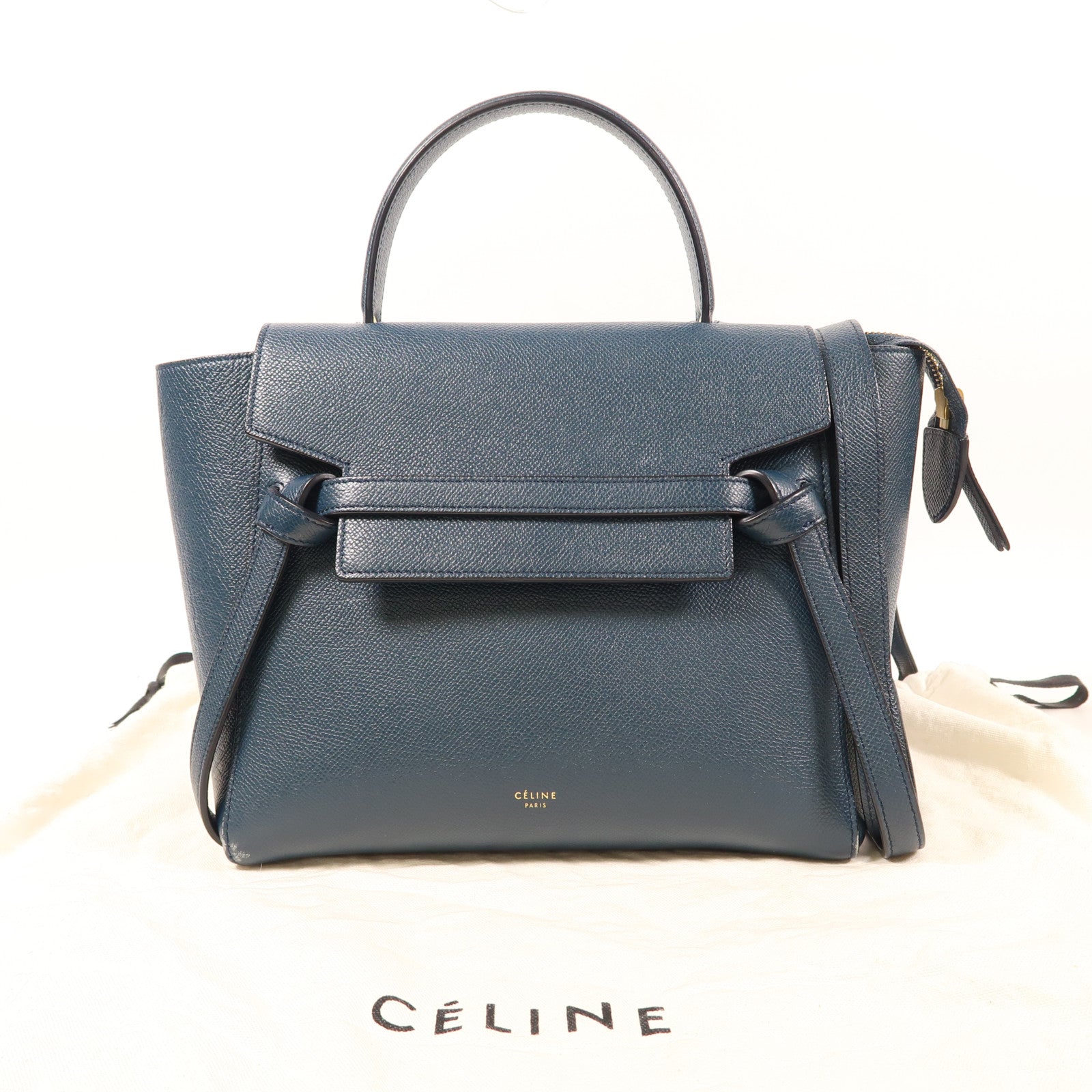CELINE 牛皮皮革Belt Bag金扣手挽肩背兩用袋