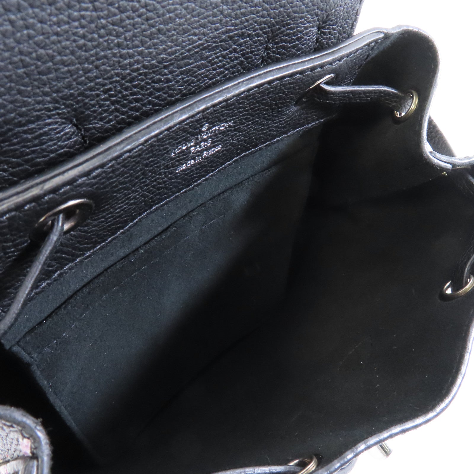 LOUIS VUITTON 牛皮皮革Lock Me Backpack Mini銀扣背包背包