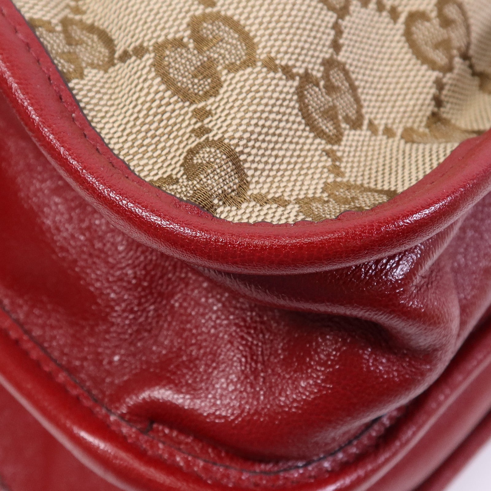 GUCCI 帆布2 Way Shoulder Bag金扣鏈帶手挽肩背兩用袋