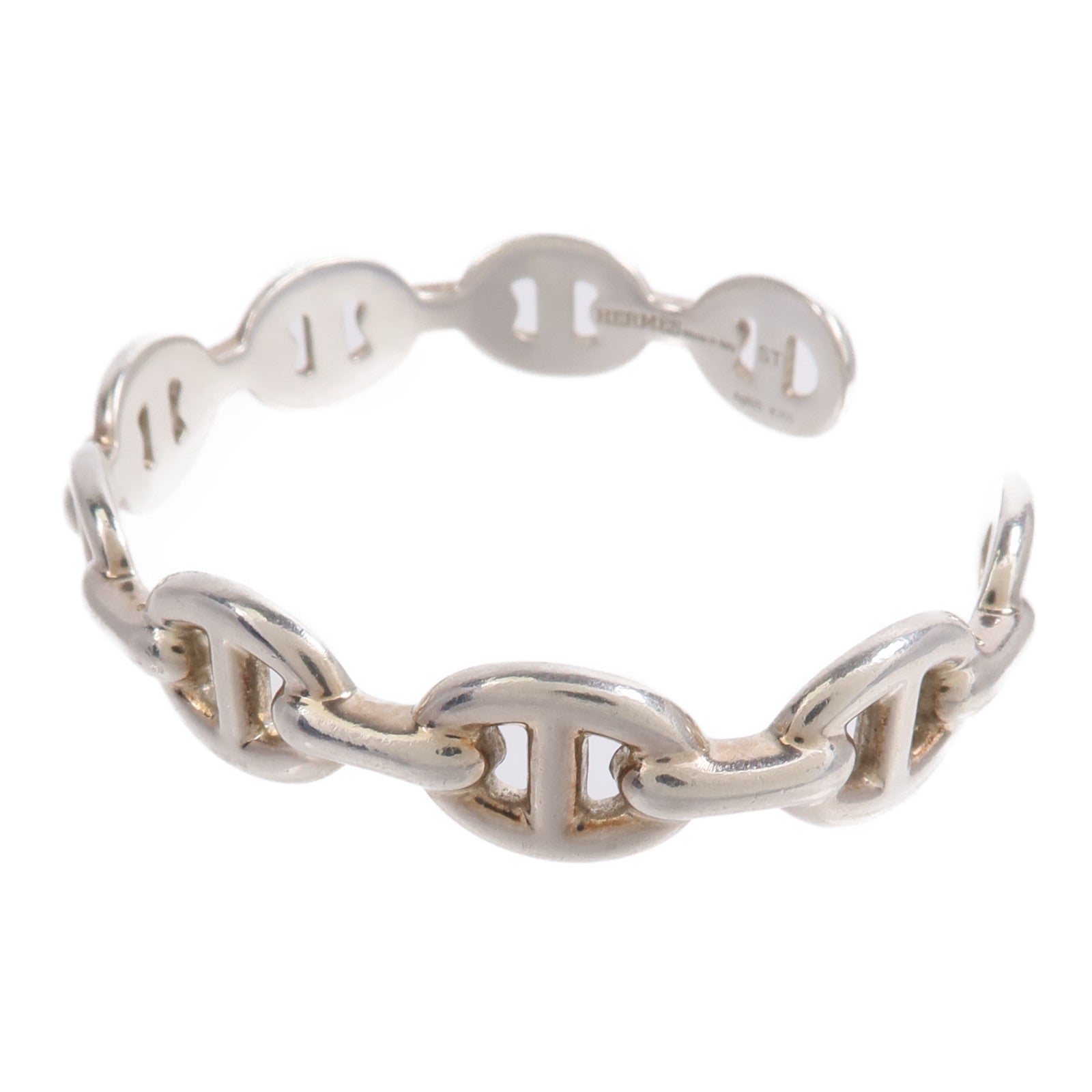 HERMES 925純銀Chaine D'Ancre Enchainee Bangle手鐲