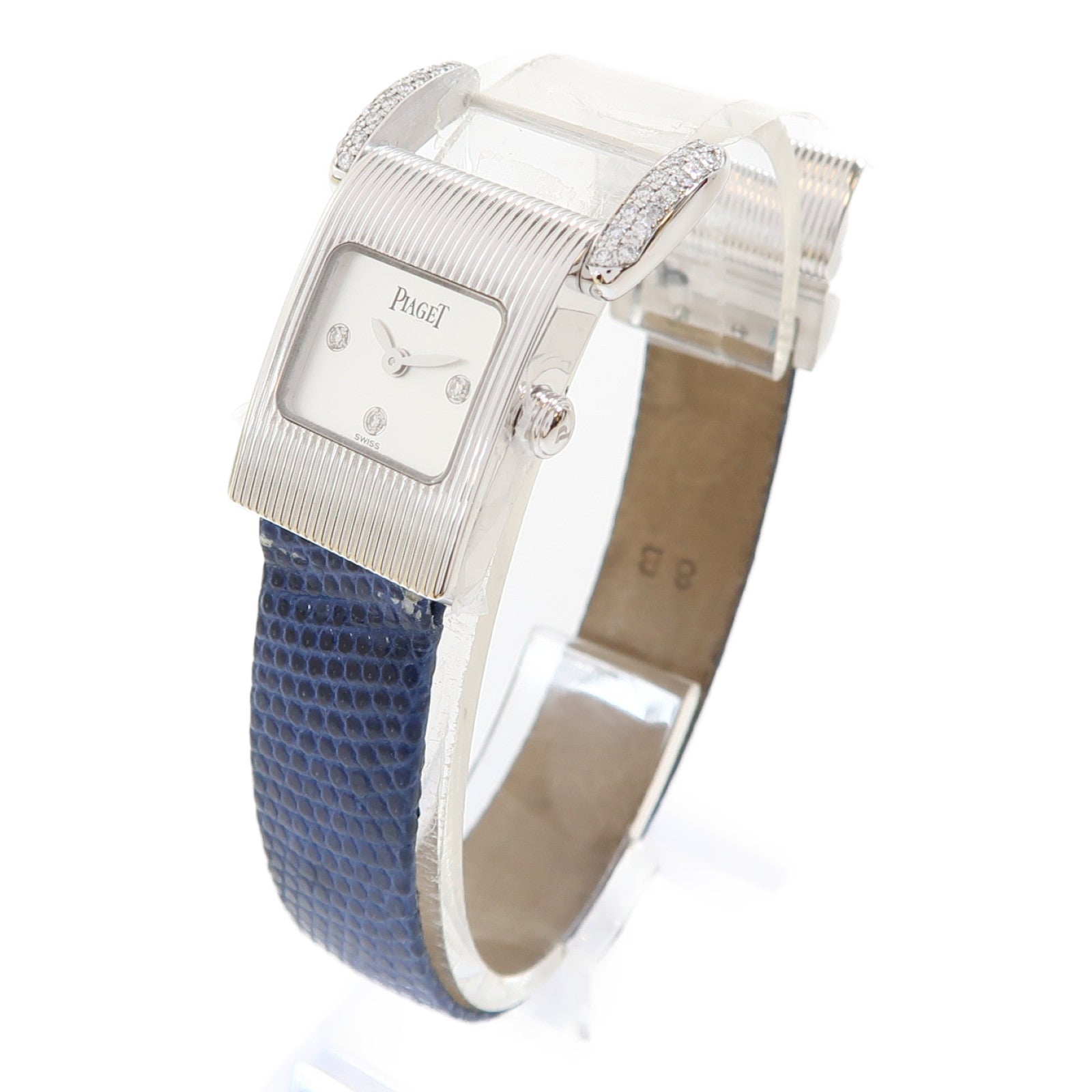 PIAGET Possession不鏽鋼/皮革帶手錶自動機芯白色