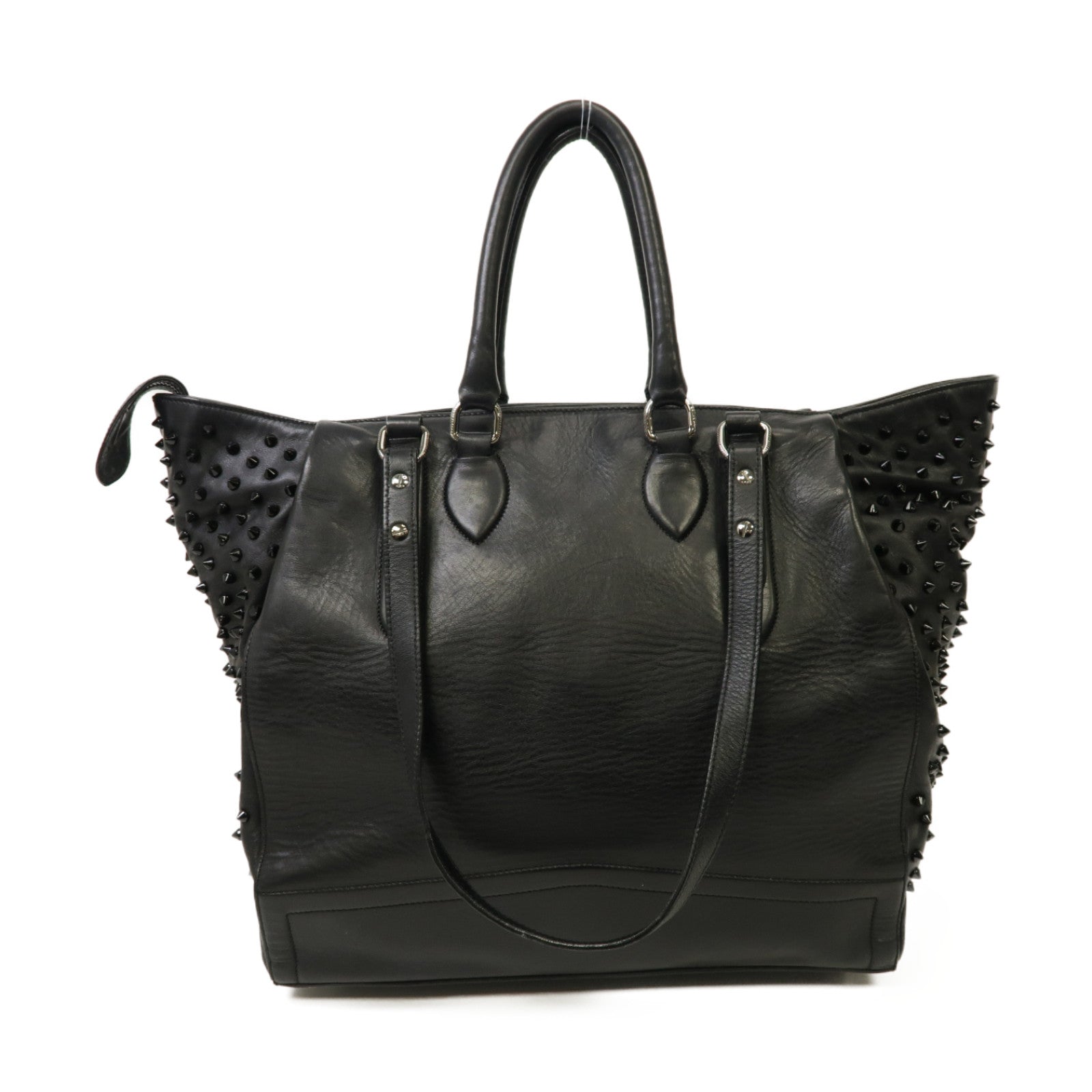 Christian Louboutin 牛皮皮革Shoulder Bag銀扣肩背袋黒色