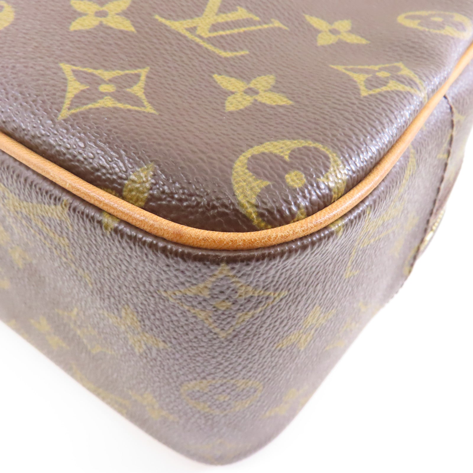 LOUIS VUITTON Monogram Cite MM金扣肩背袋棕色